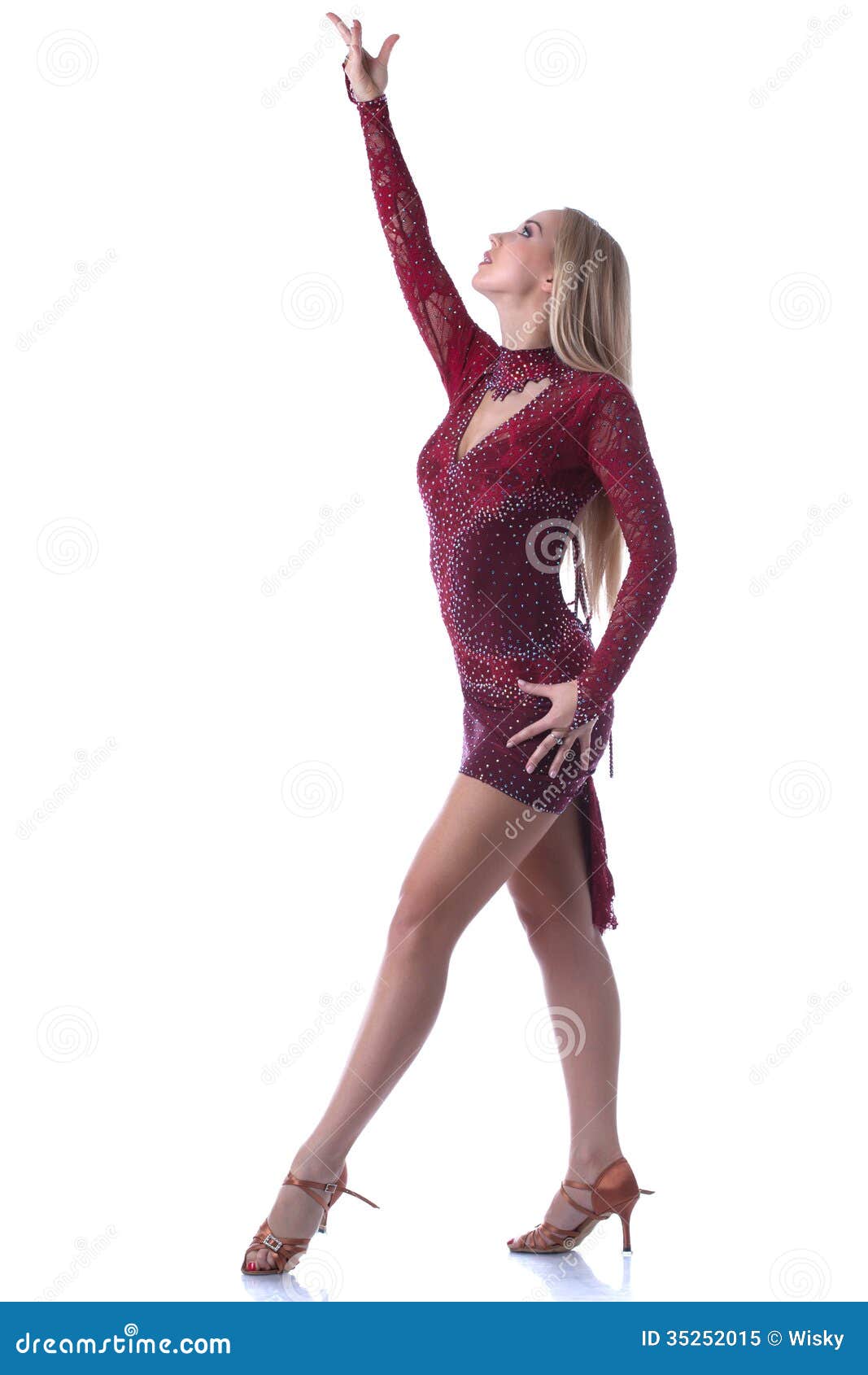 Studio Shot of Graceful Blonde Dancing Stock Image Image of dance