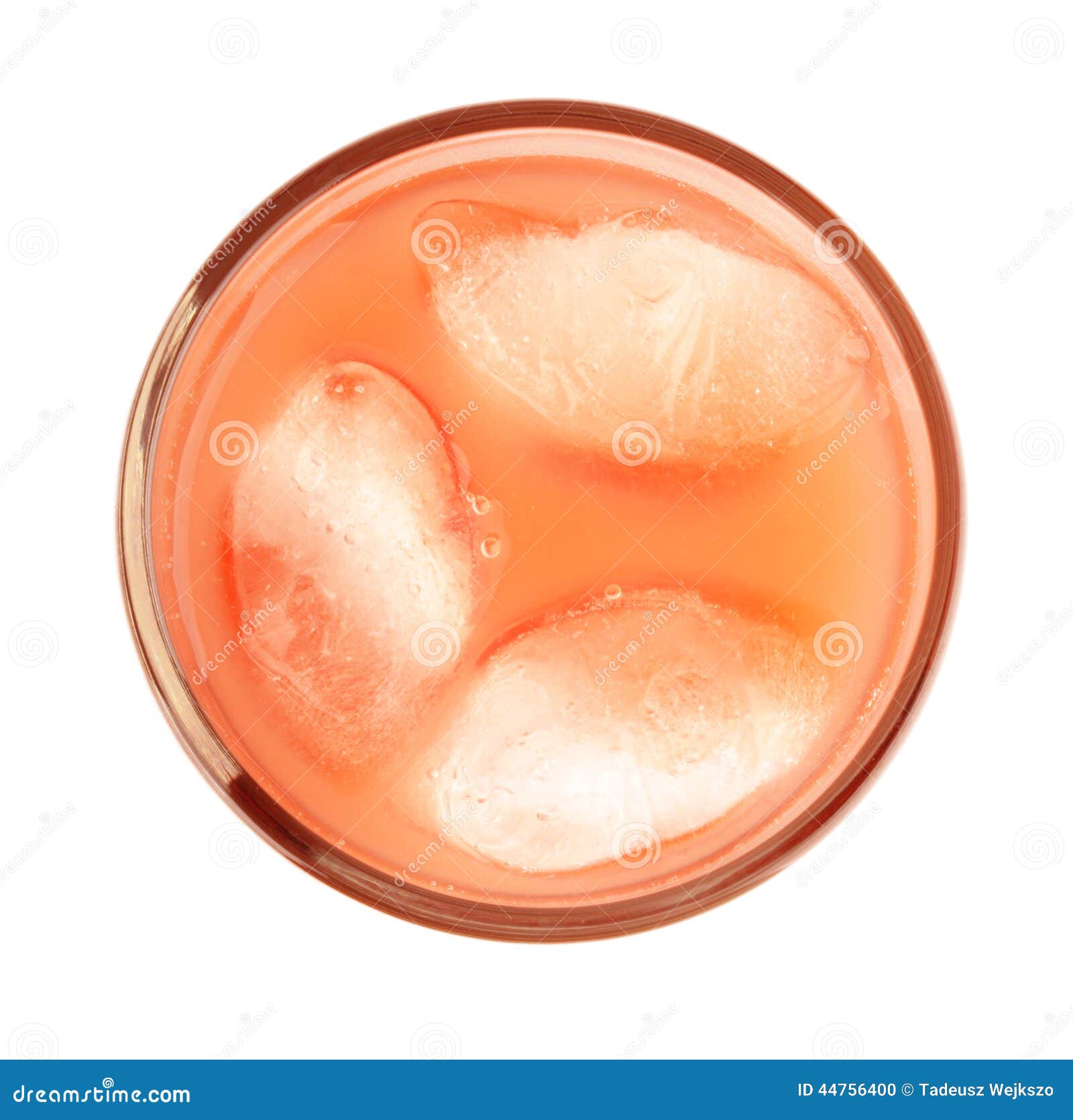 Studio Shot Grapefruit Juice Ice Cubes Isolated White Stock Photos
