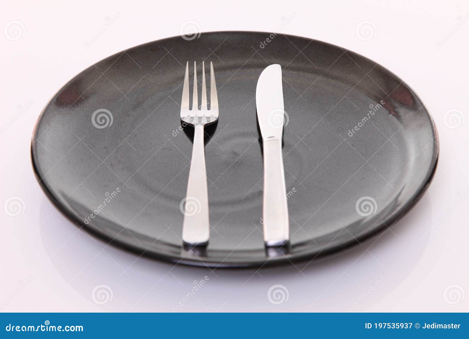 Knife and Fork Meaning FINISHED Stock Image Image of dish, empty
