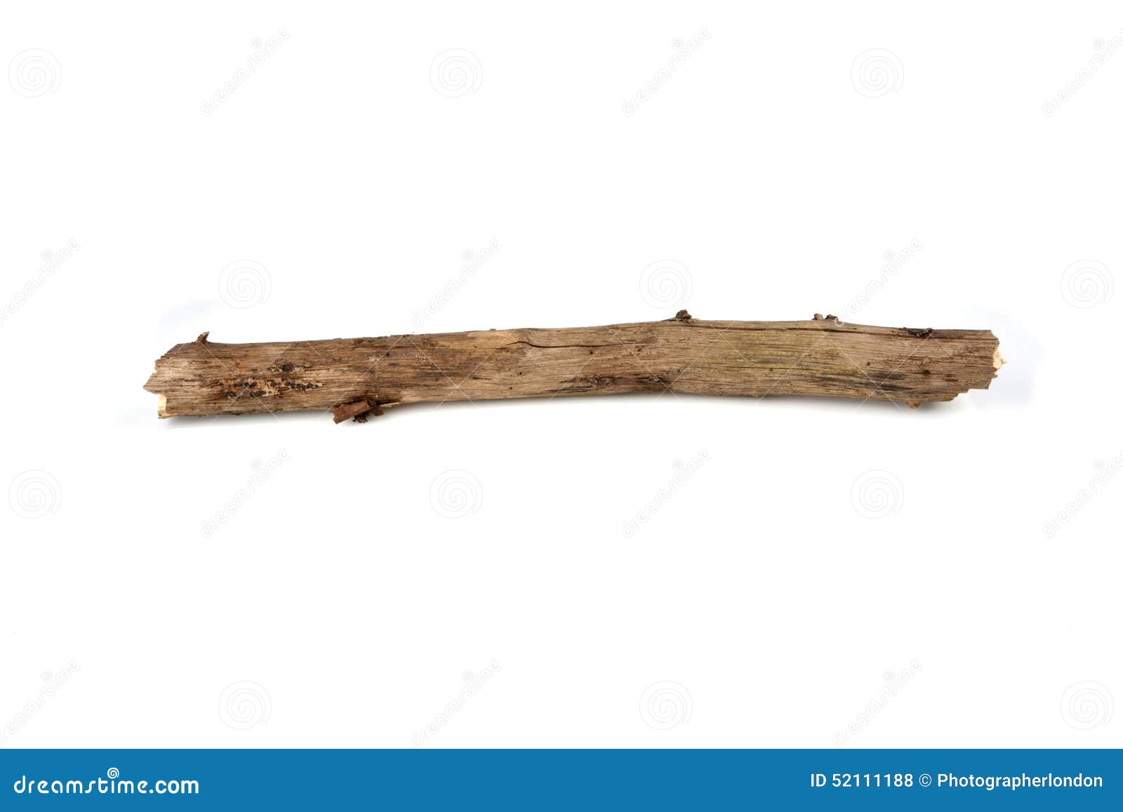 Studio Shot of Stick on White Background Stock Photo - Image of outside