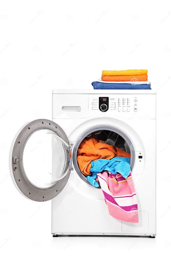 A Studio Shot of a Washing Machine Stock Photo - Image of household ...