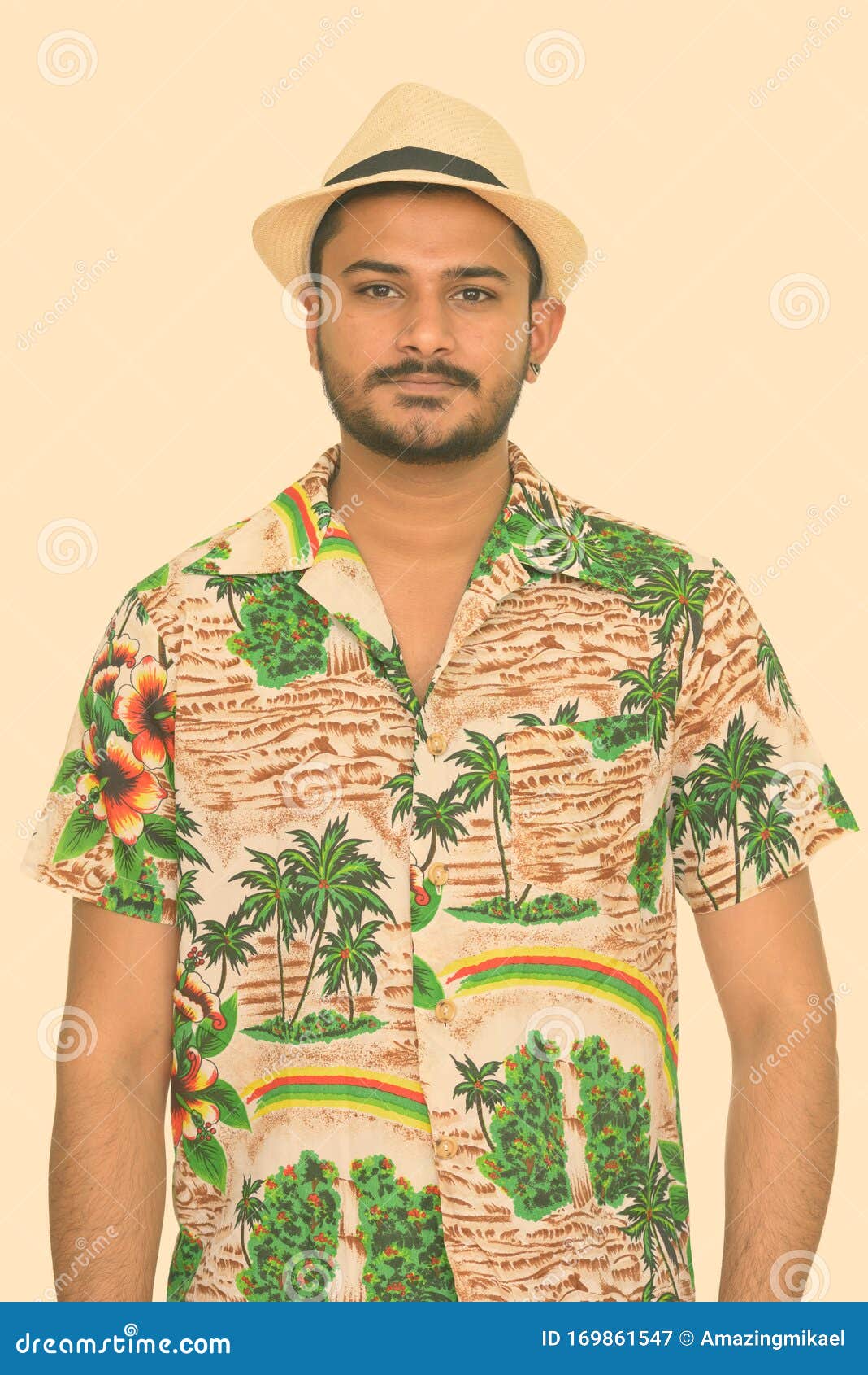 Young Handsome Indian Man Ready for Vacation Stock Image - Image of ...