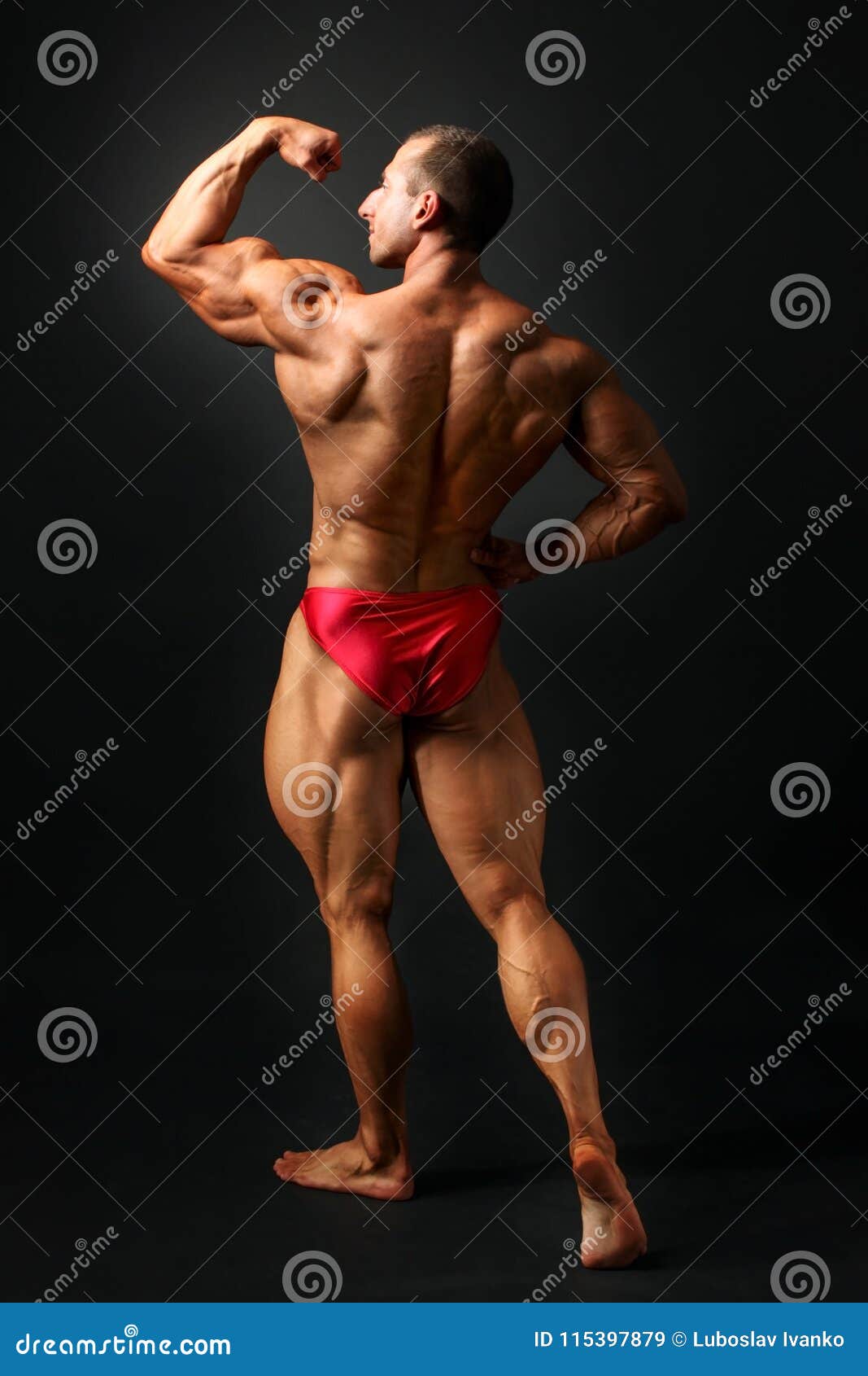 Mans Back Double Biceps Pose Bodybuilder Stock Photo 398549581 |  Shutterstock