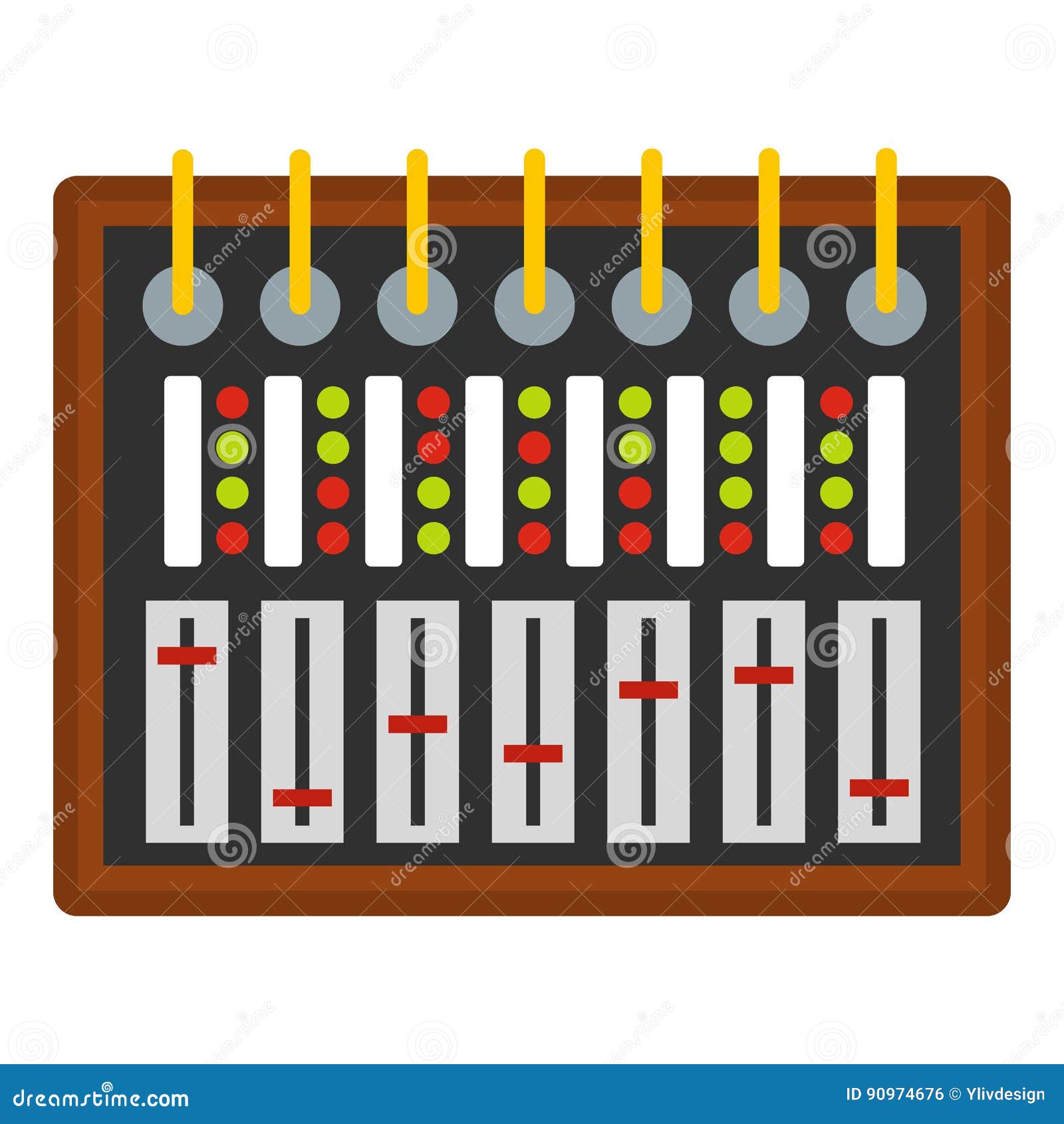 Studio Sound Mixer Icon Isolated Stock Vector Illustration of knob