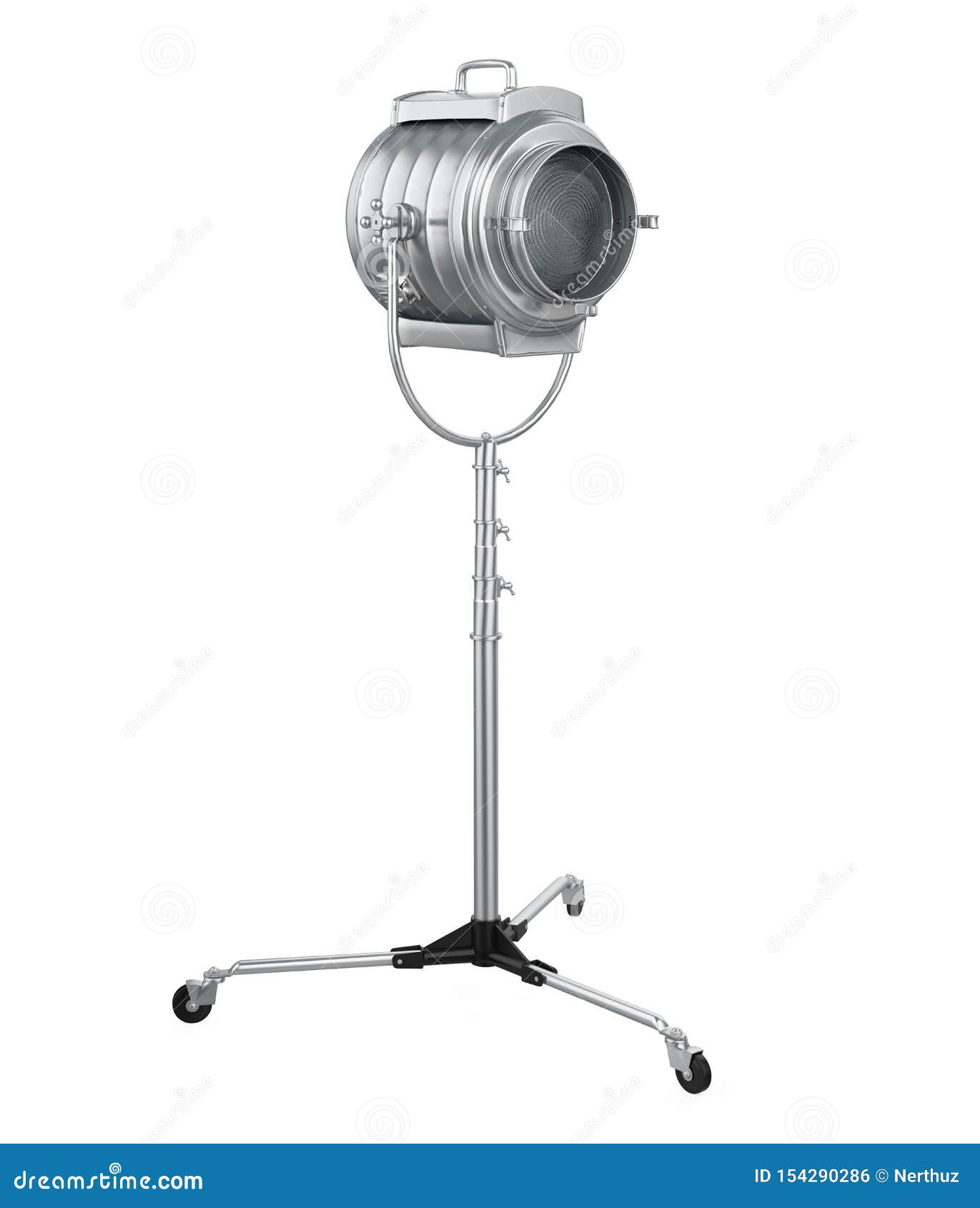 Studio Spotlight Floor Lamp Isolated Stock Illustration