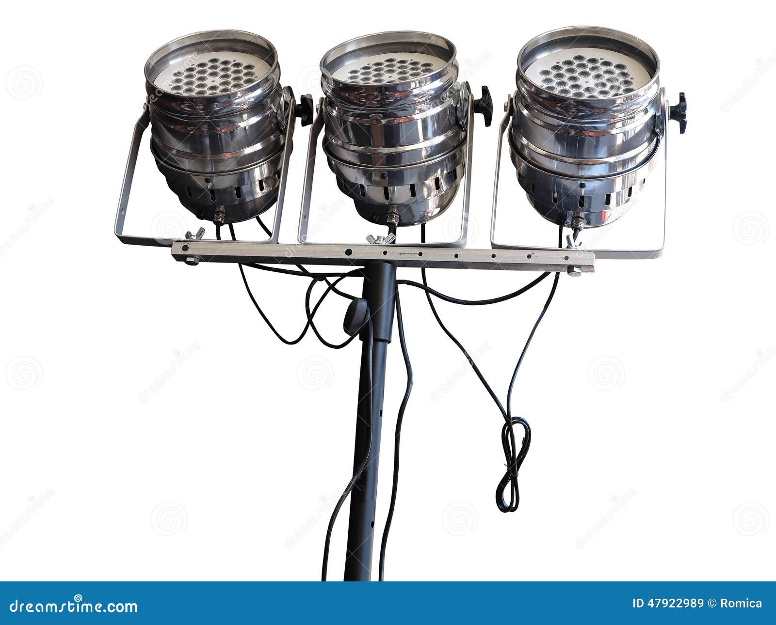 Studio Spotlight Lighting Equipment Isolated on White Stock Image