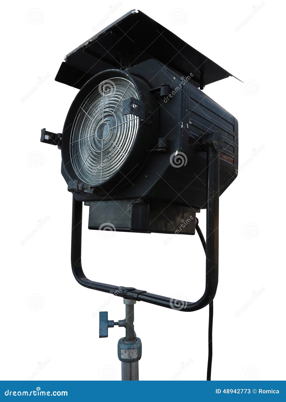 Studio Spotlight Lighting Equipment Isolated on White Stock Image