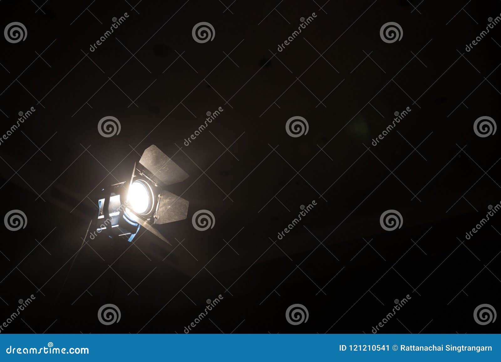 Lamp Spotlight for Director Make Cinema and Video . Stock Image - Image ...