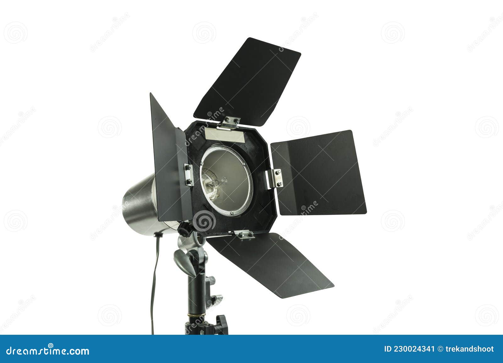 Studio Stobe Light with Barn Doors Stock Image Image of barndoor