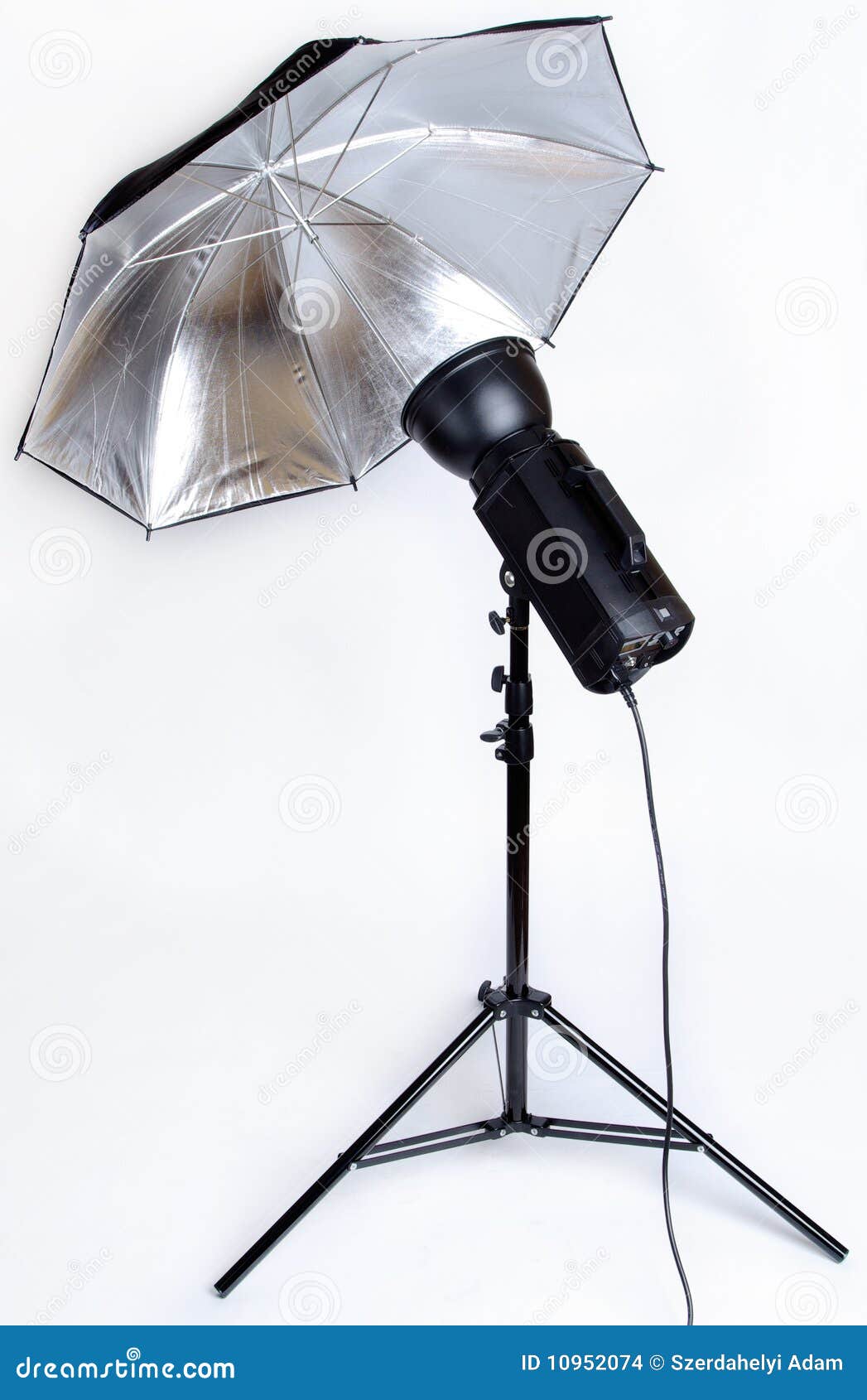 Studioflash with Silver Umbrella Stock Photo Image of silver, copy
