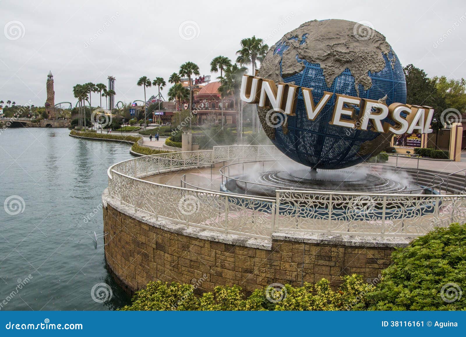 Studios universels Orlando. Parc à thème de studios universels - symbole de studios universels - entrée - Orlando/FL - les Etats-Unis.