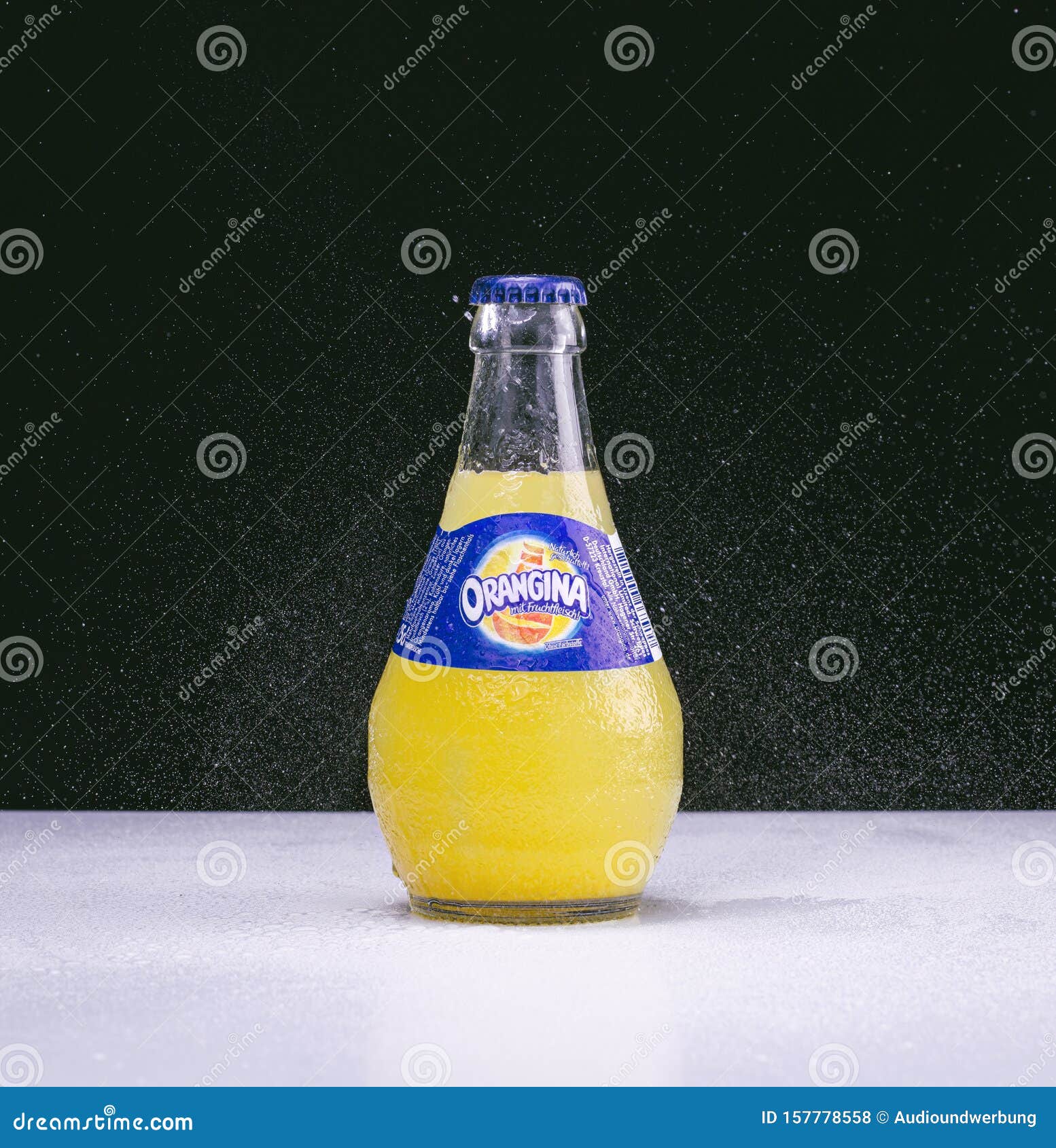 Orangina Orange Lemonade Logo Sign And Brand Text On Advertising Plate