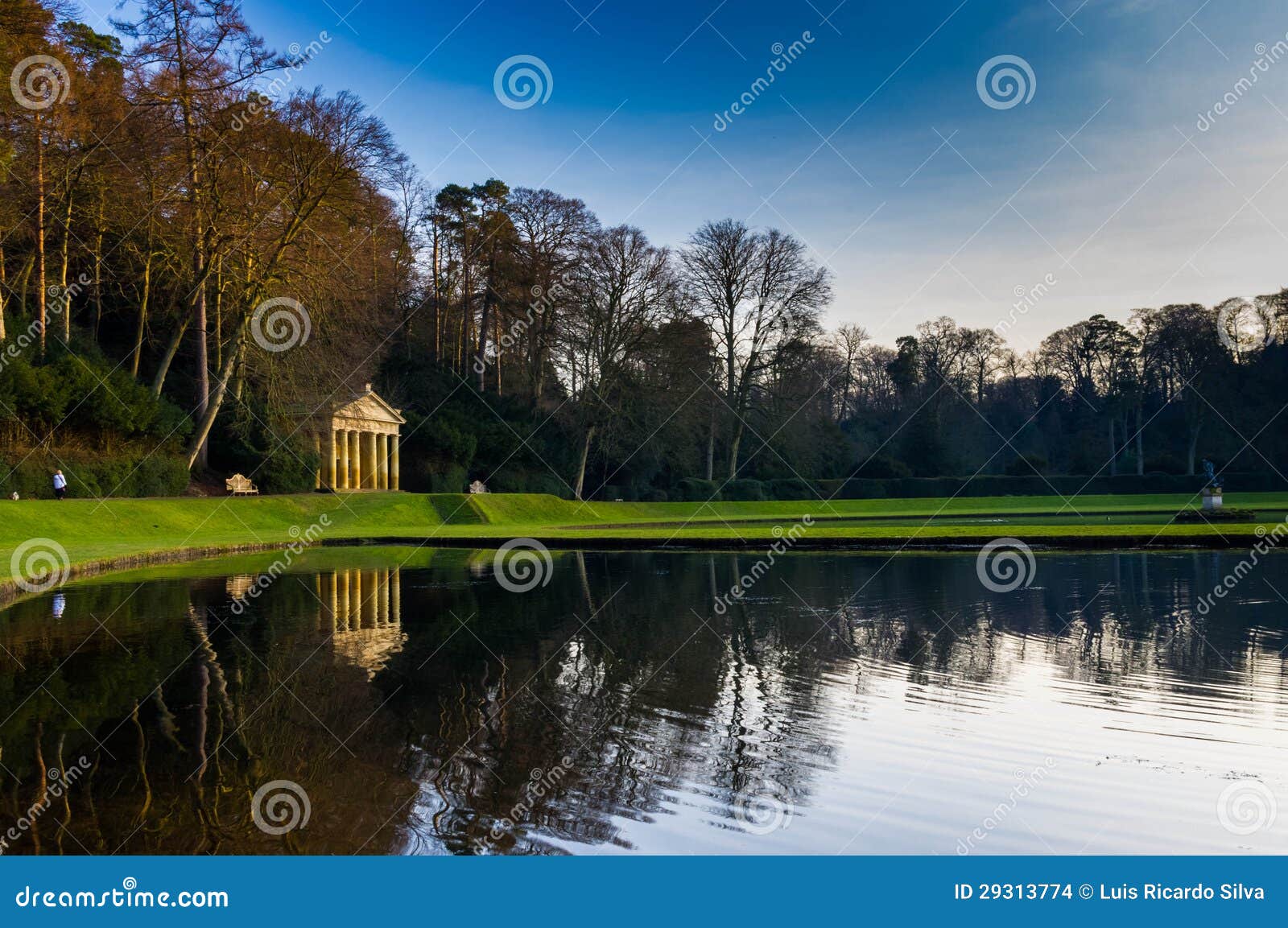 Studley Royal Water Garden stock photo. Image of tree 29313774