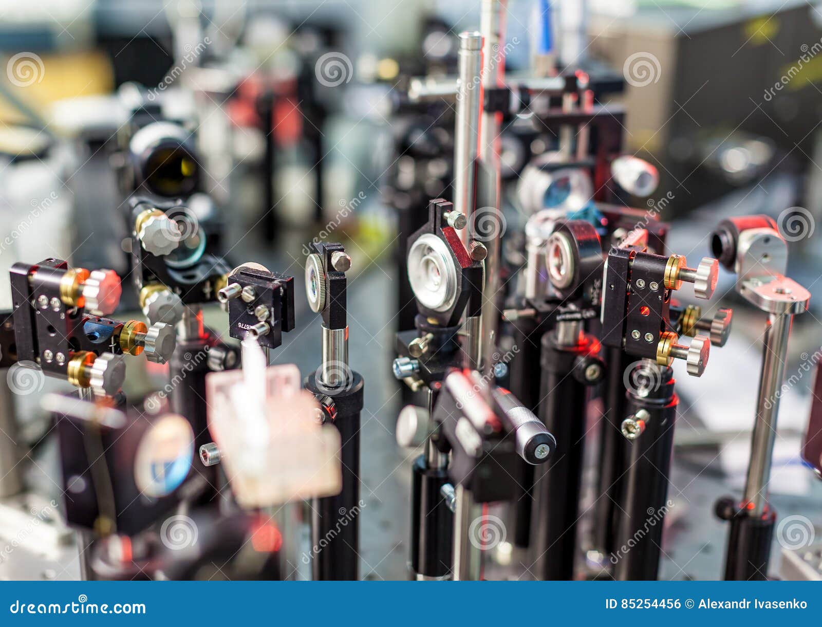 The Study Of Lasers On The Test Bench Stock Photo Image Of