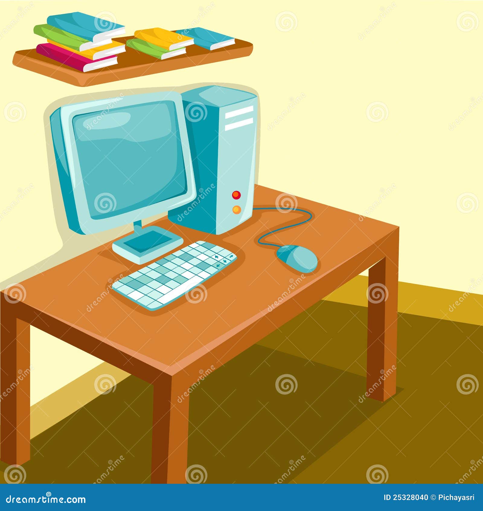 Study room stock vector. Illustration of graphic, furniture - 25328040