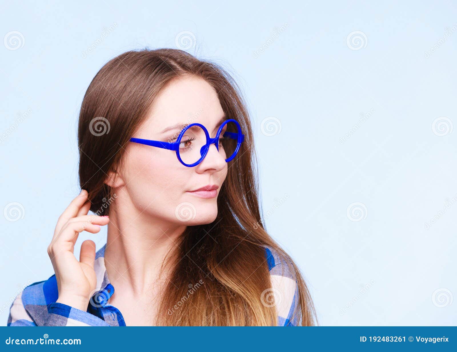 Attractive Nerdy Woman In Weird Glasses Stock Image Image Of Education School 192483261 