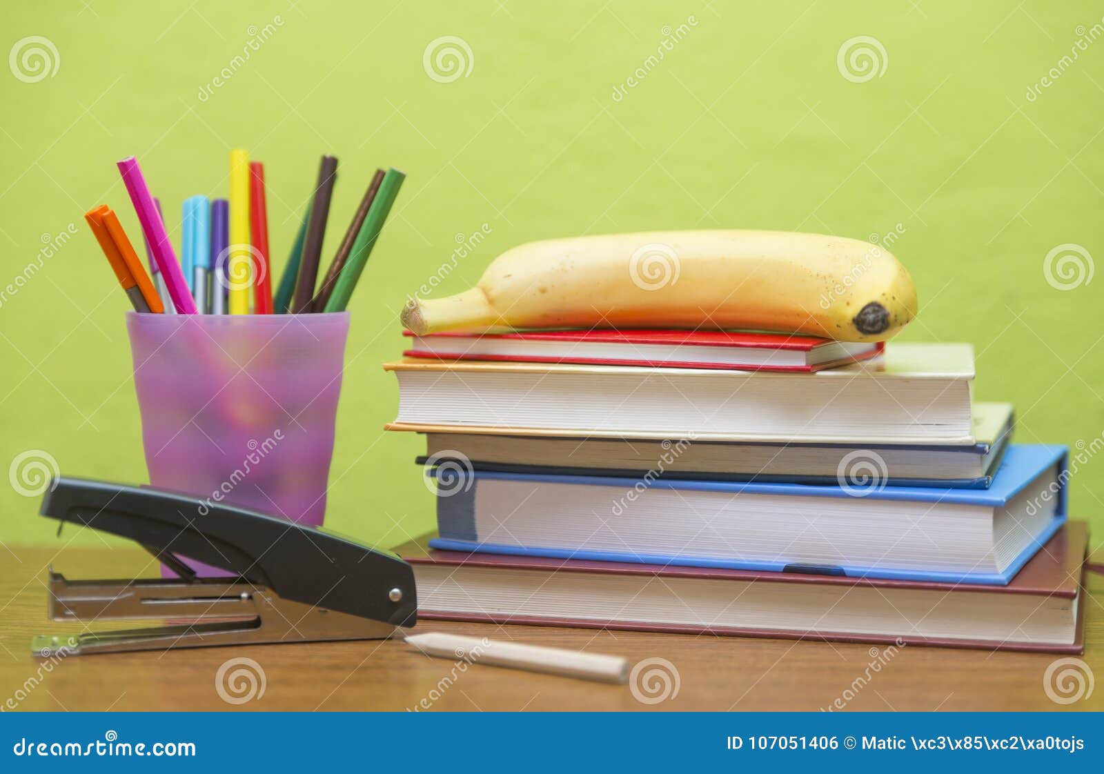 Studying Table with Accessories Stock Photo Image of elementary, desk