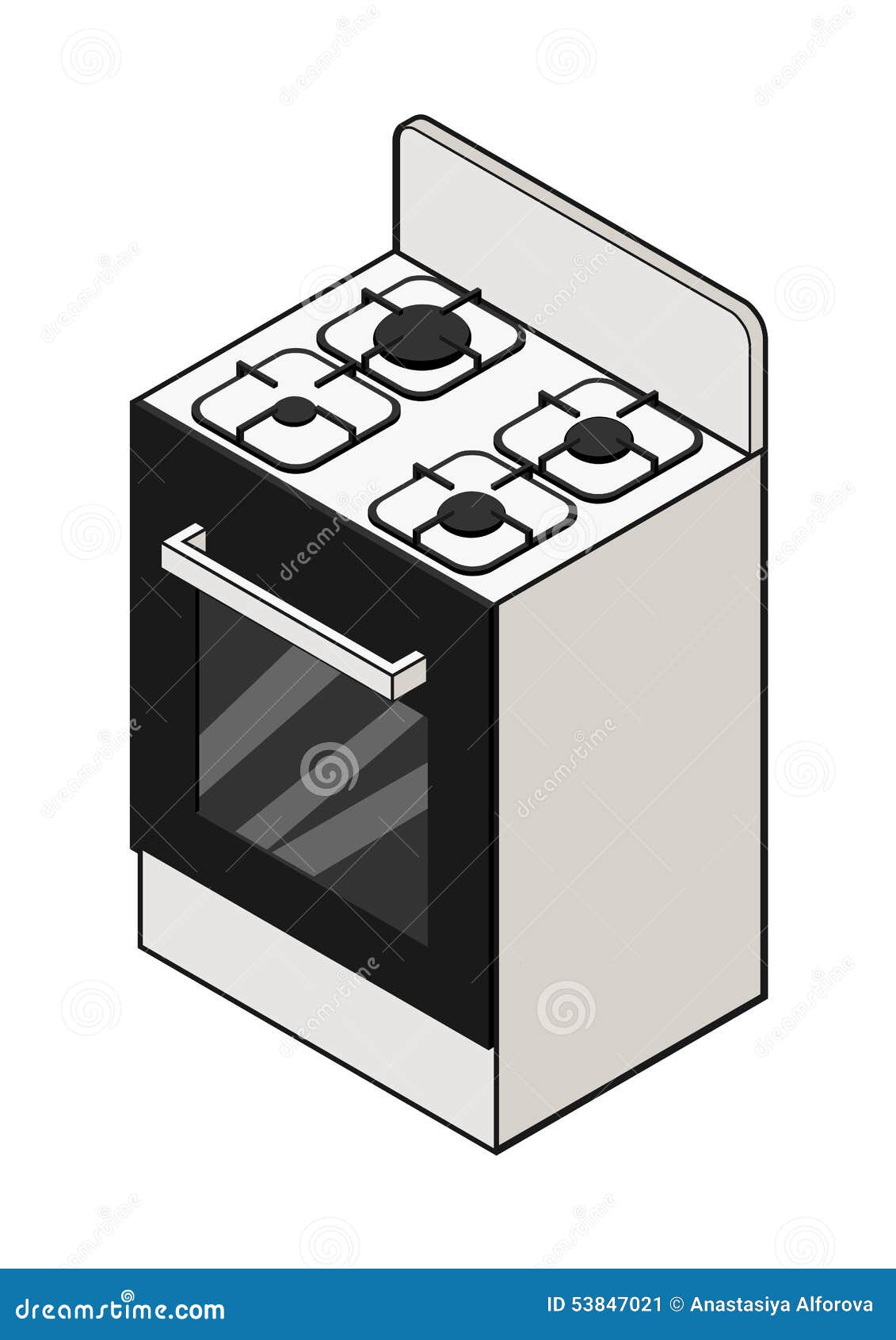 Kitchen Stove isometric vector