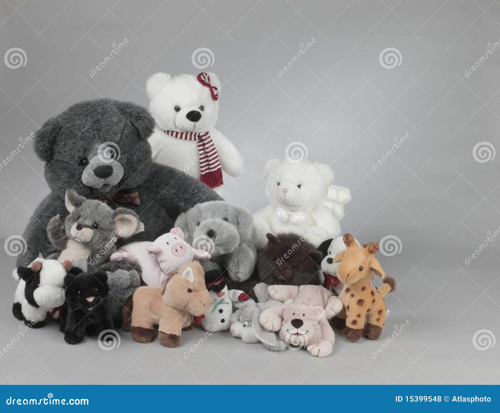 Stuffed animals stock photo. Image of pile, children 15399548