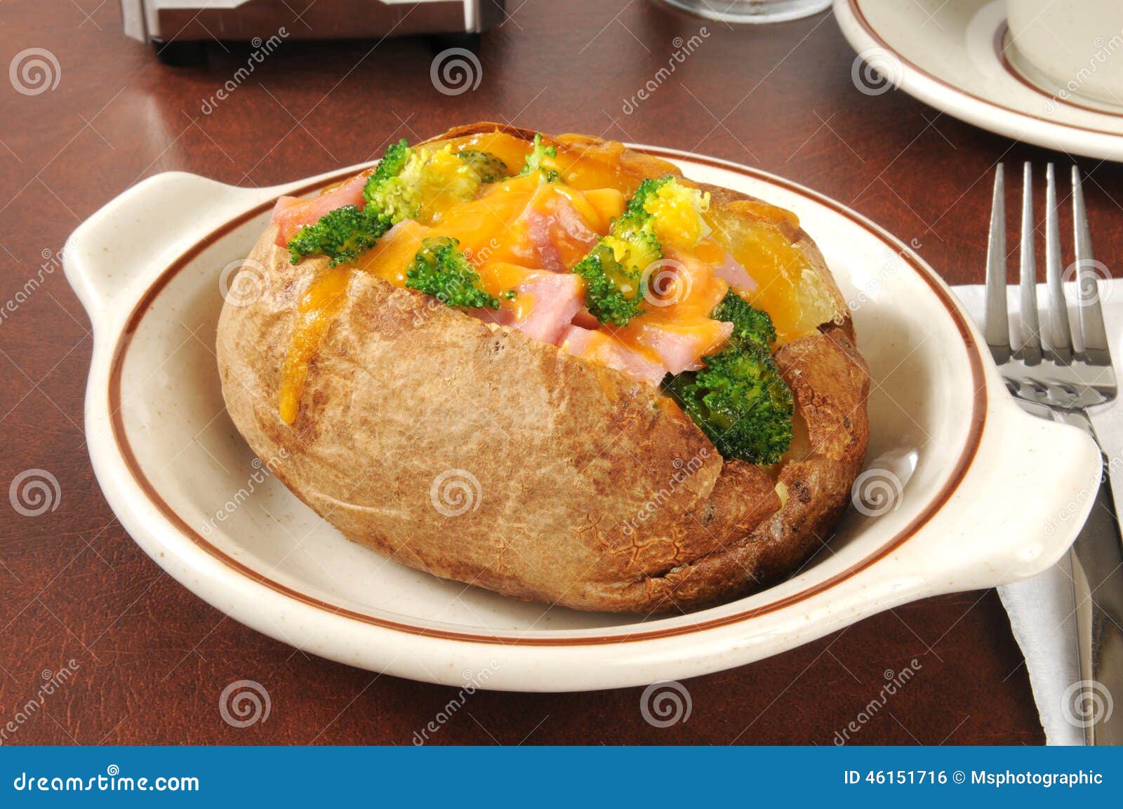 Stuffed baked potato stock photo. Image of baked, vegetable 46151716