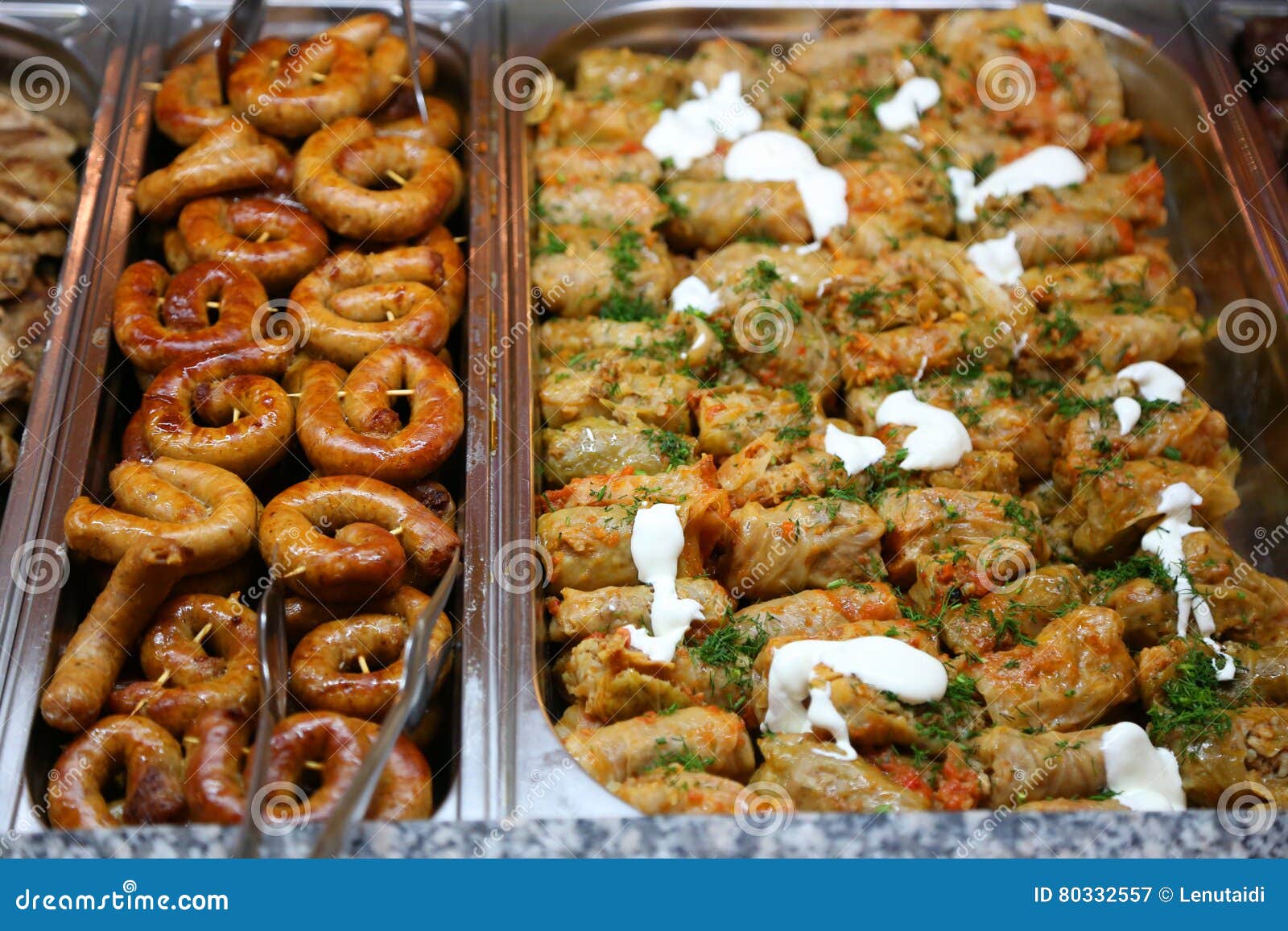 Stuffed Cabbage Rolls and Sausage Stock Image Image of culinary, meal
