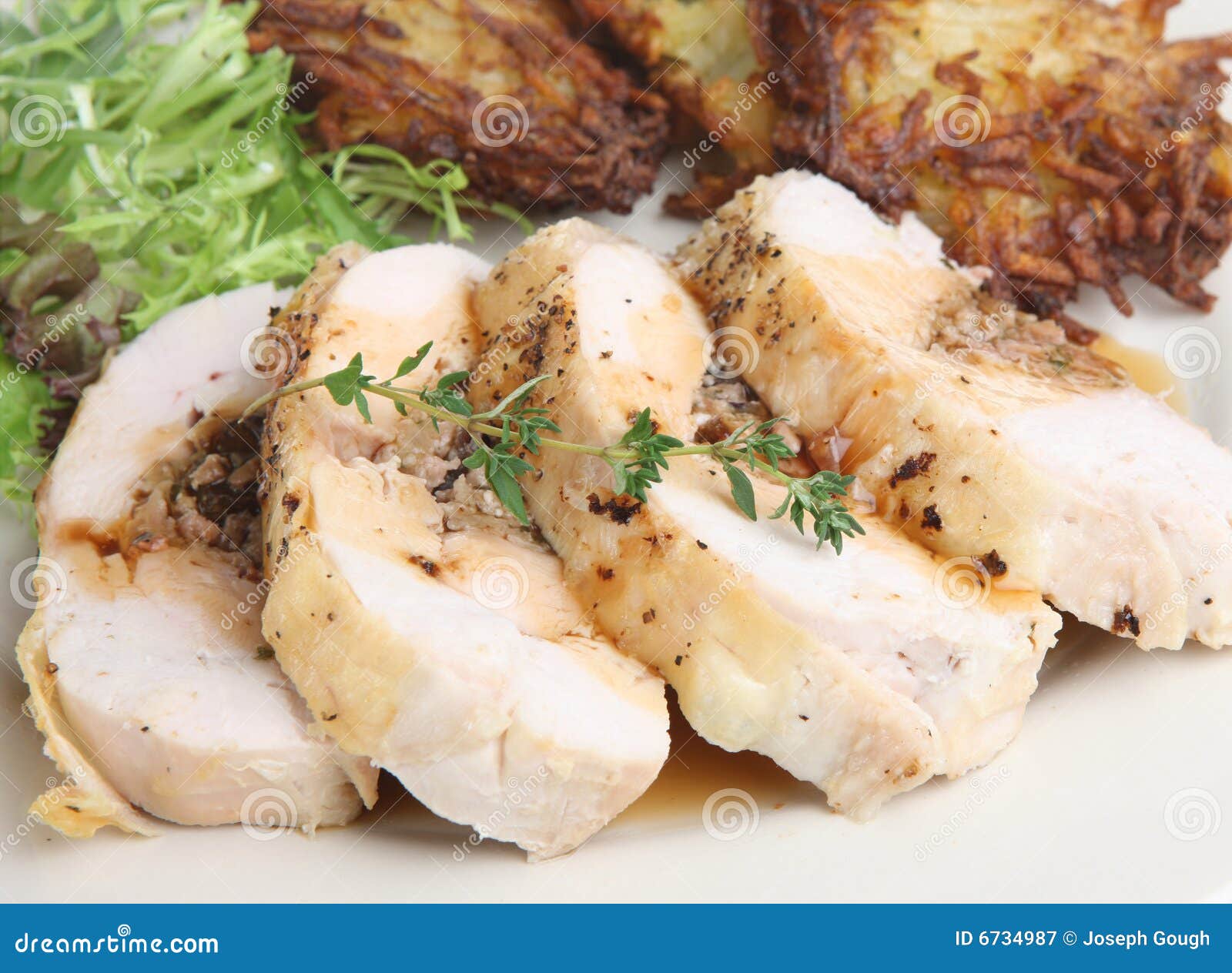 Stuffed Chicken Breast Joint Stock Image Image of sauce, cuisine 6734987