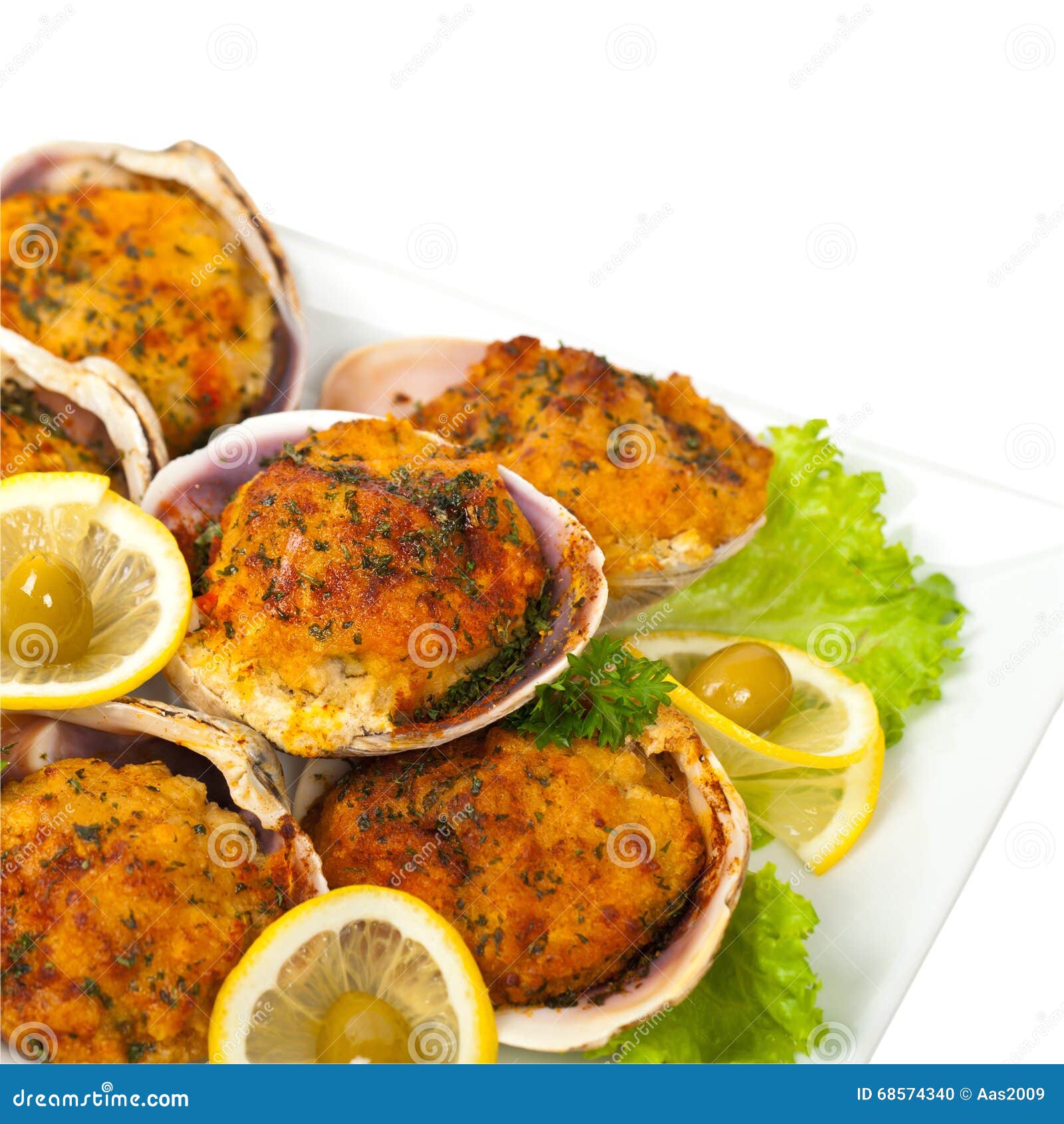 Stuffed Clams stock photo. Image of crabmeat, cuisine 68574340