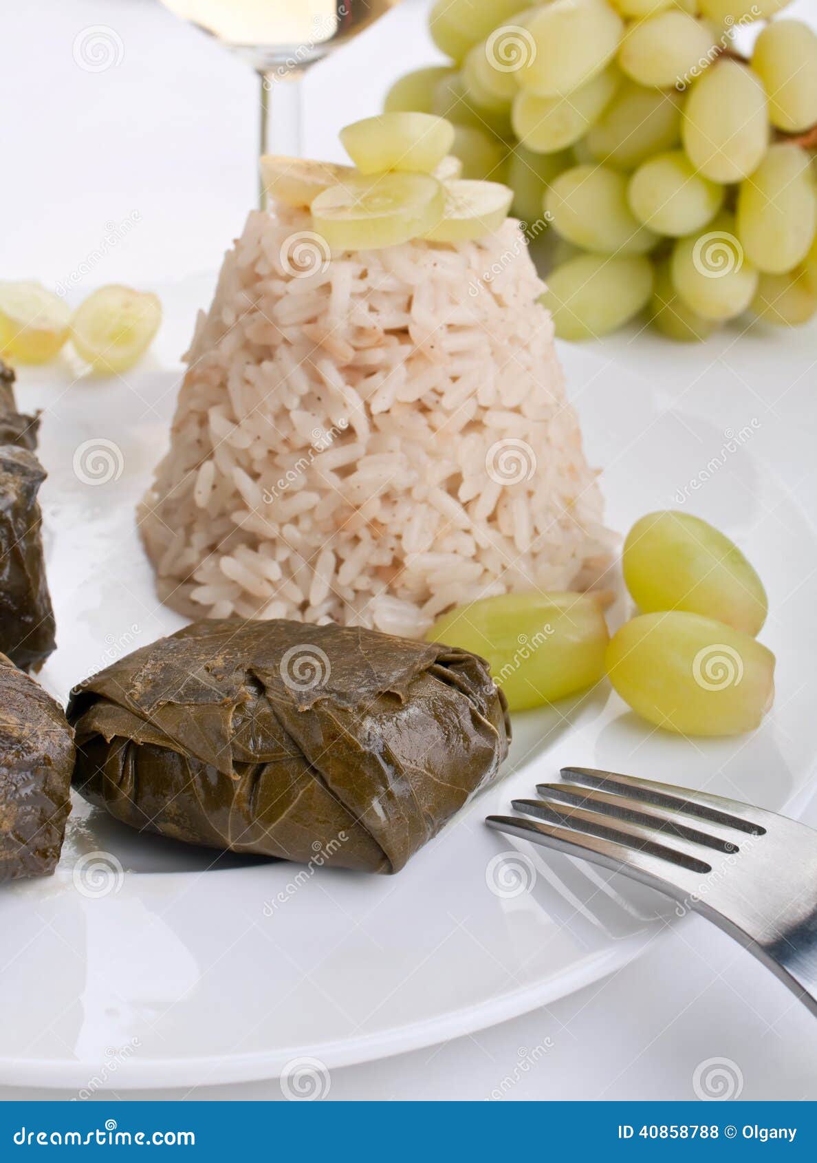 stuffed dolmades with rice