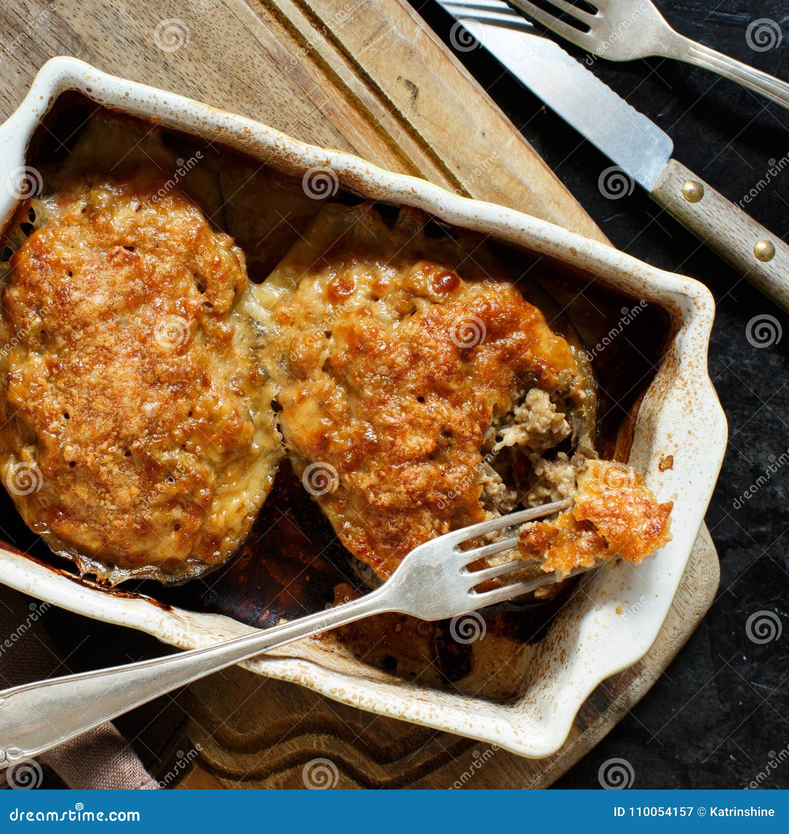 Stuffed Eggplant from the Oven Stock Image Image of homemade, baked