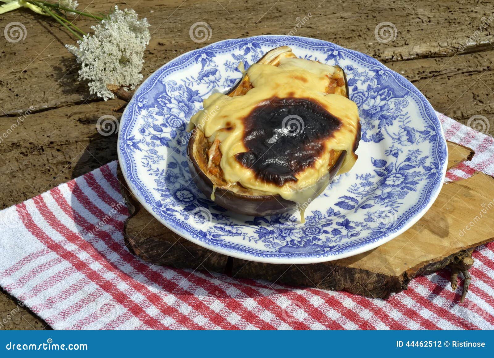 Stuffed eggplant gratin stock photo. Image of outdoors 44462512
