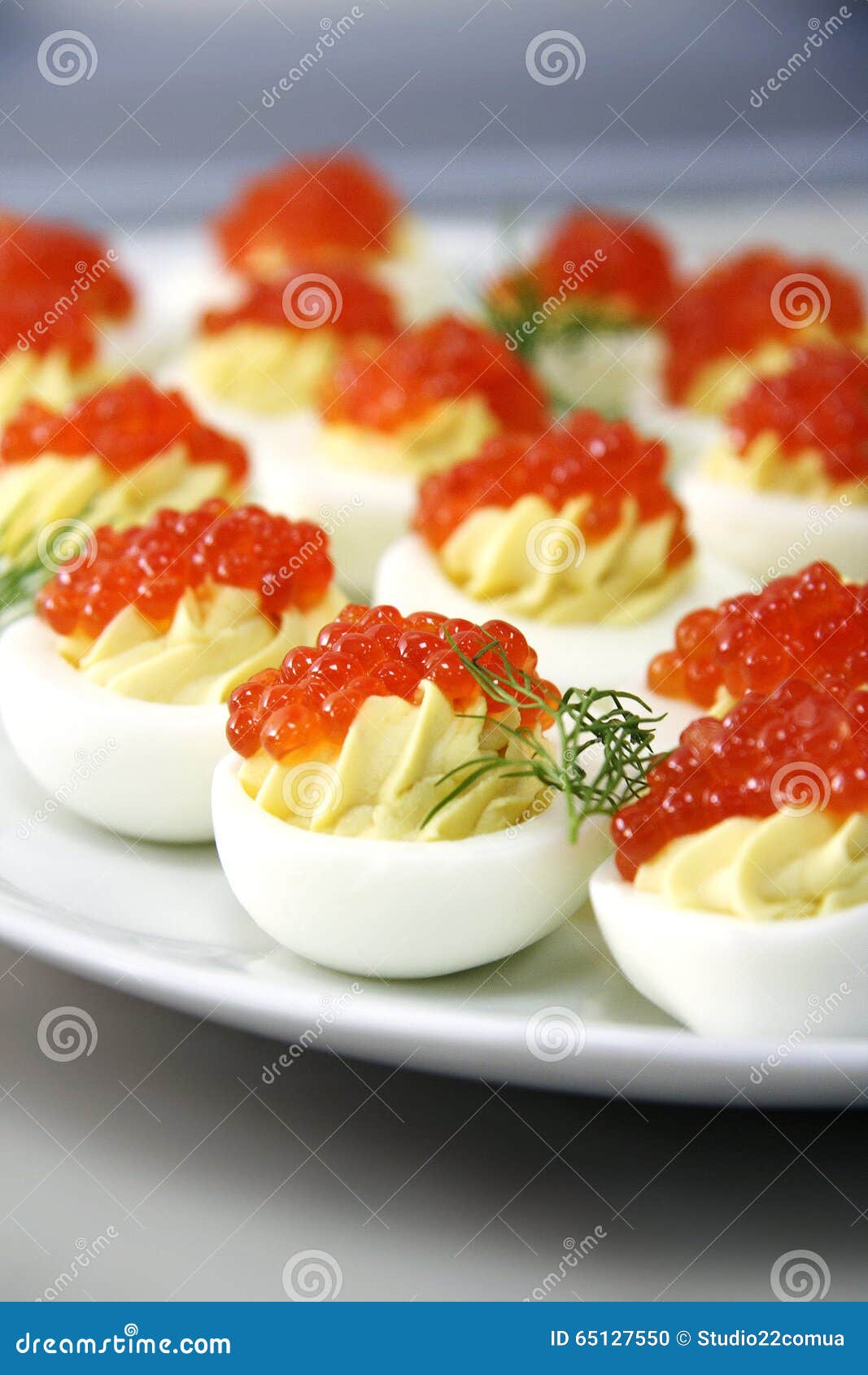 Stuffed Eggs with Red Caviar Stock Photo Image of fresh, culinary