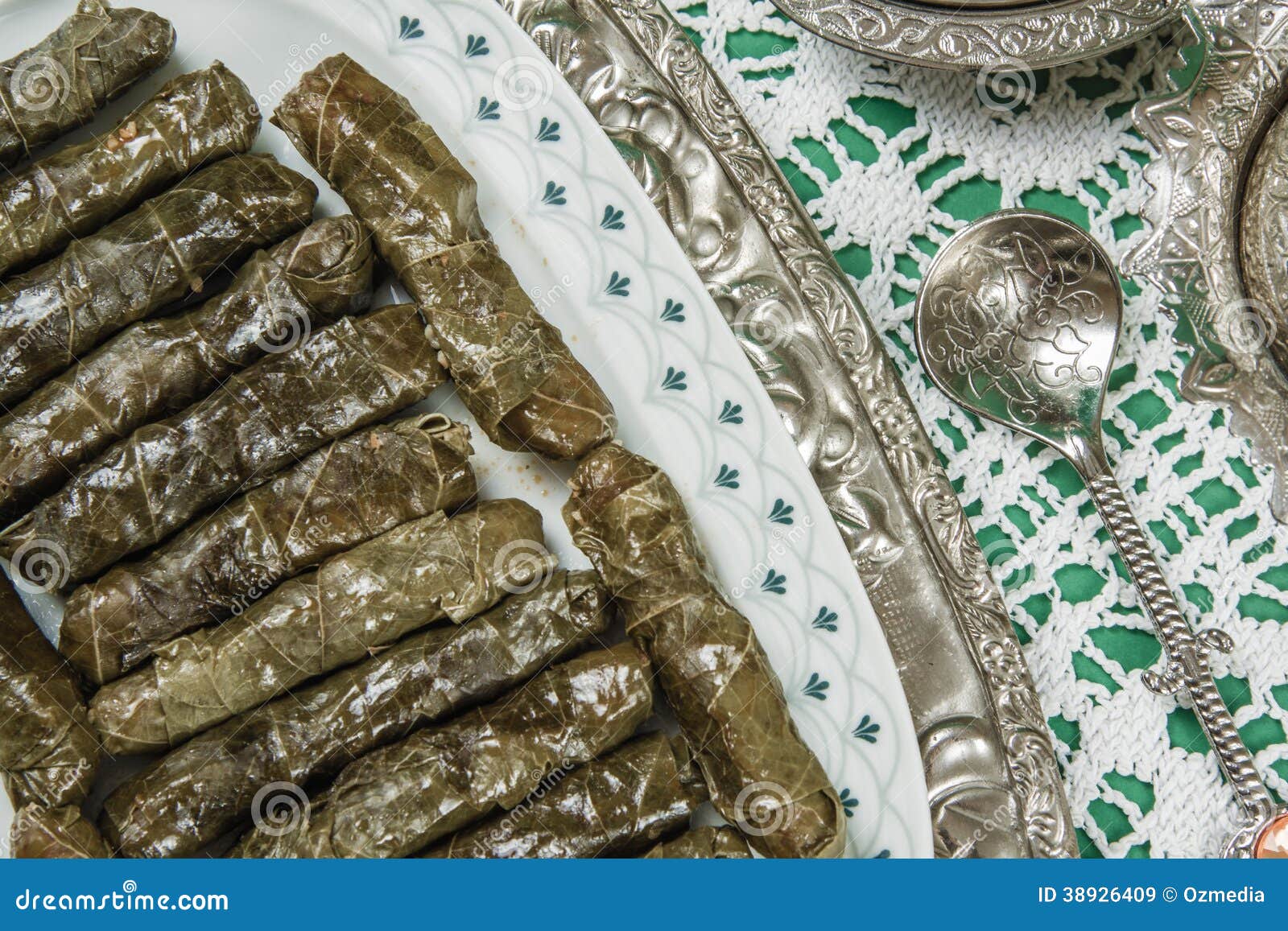 Stuffed Grape Leaves stock image. Image of garlic, homemade 38926409