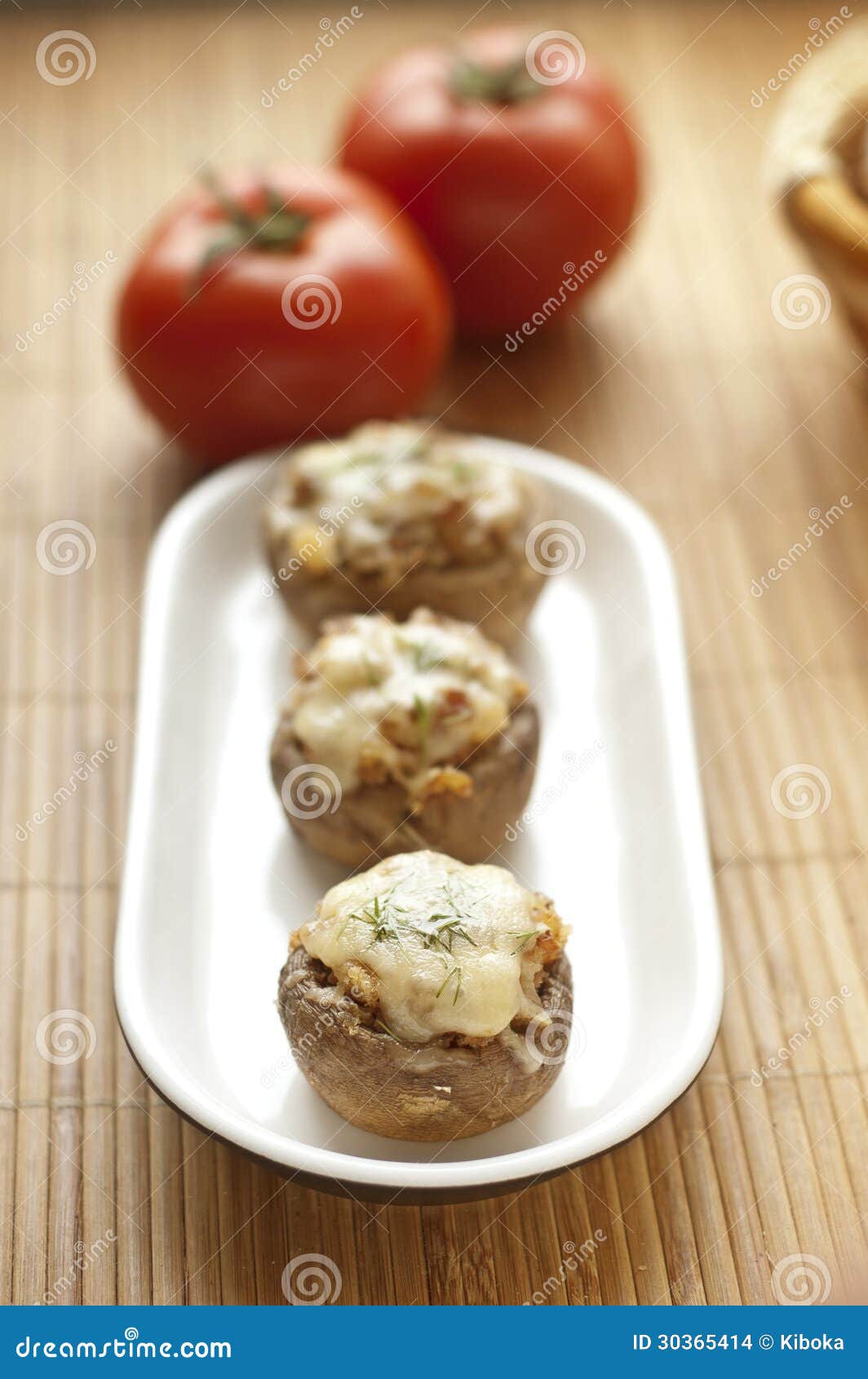 Stuffed mushrooms stock photo. Image of cheese, cottage 30365414