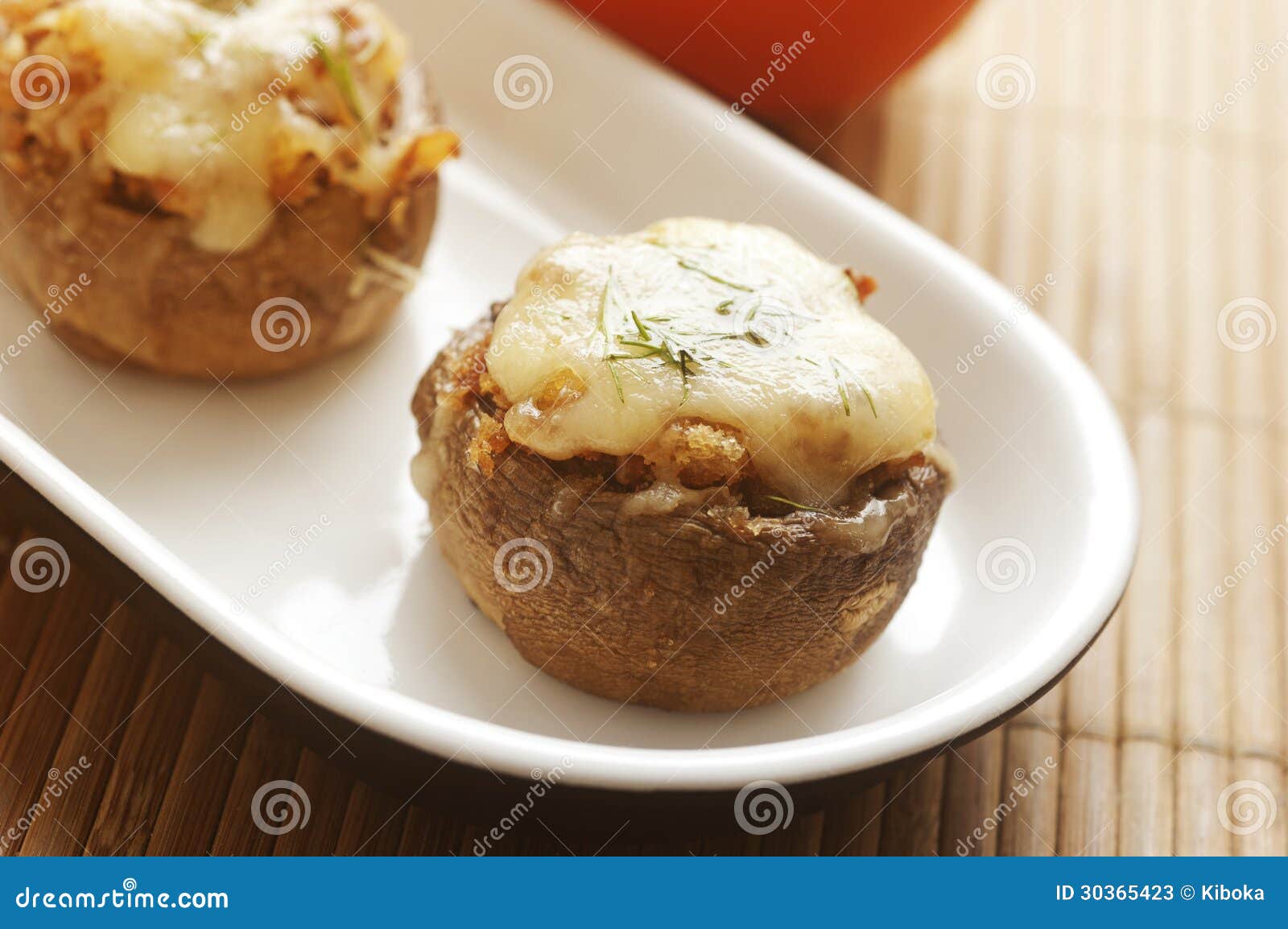 Stuffed mushrooms stock image. Image of vegetable, tasty 30365423
