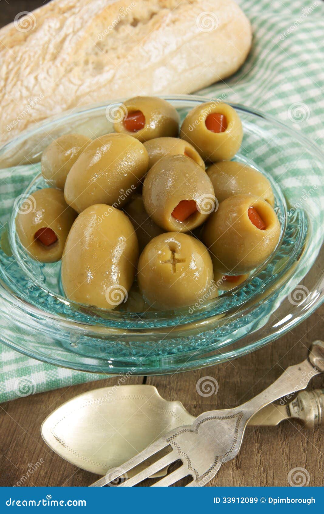 Stuffed Olives and Ciabatta Bread Stock Image Image of fresh, italian