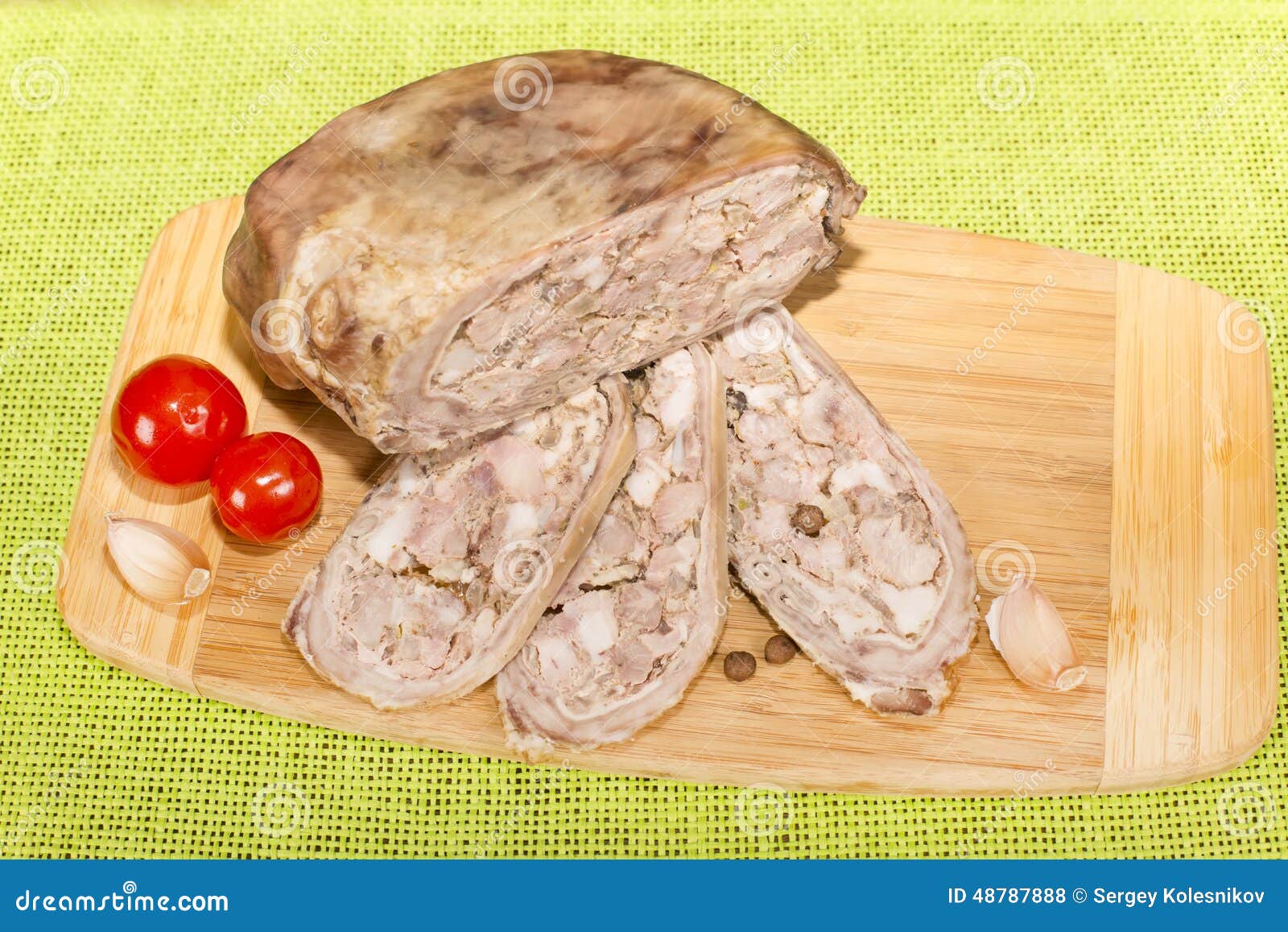 Stuffed pork stomach stock photo. Image of dish, slices 48787888