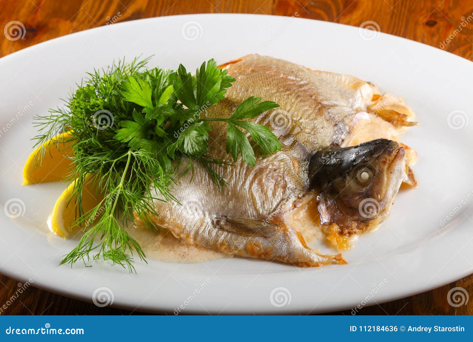 Stuffed trout stock photo. Image of lunch, mushroom 112184636