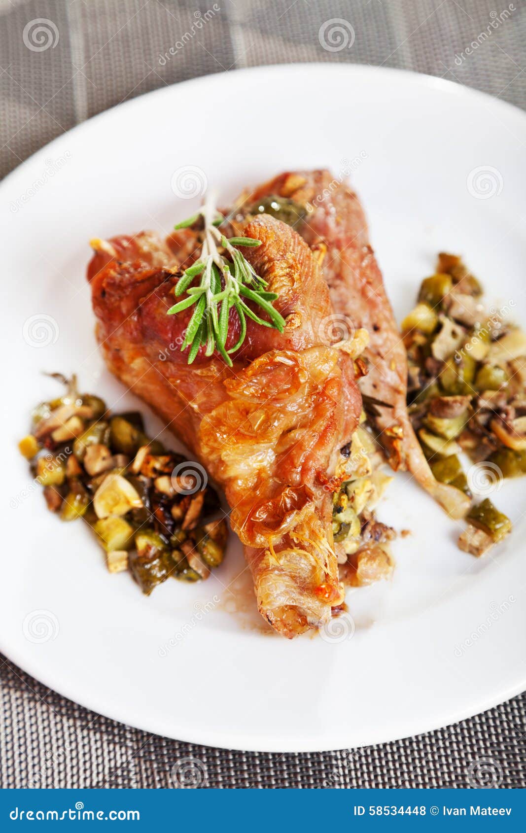 Stuffed turkey legs stock photo. Image of meal, gourmet 58534448