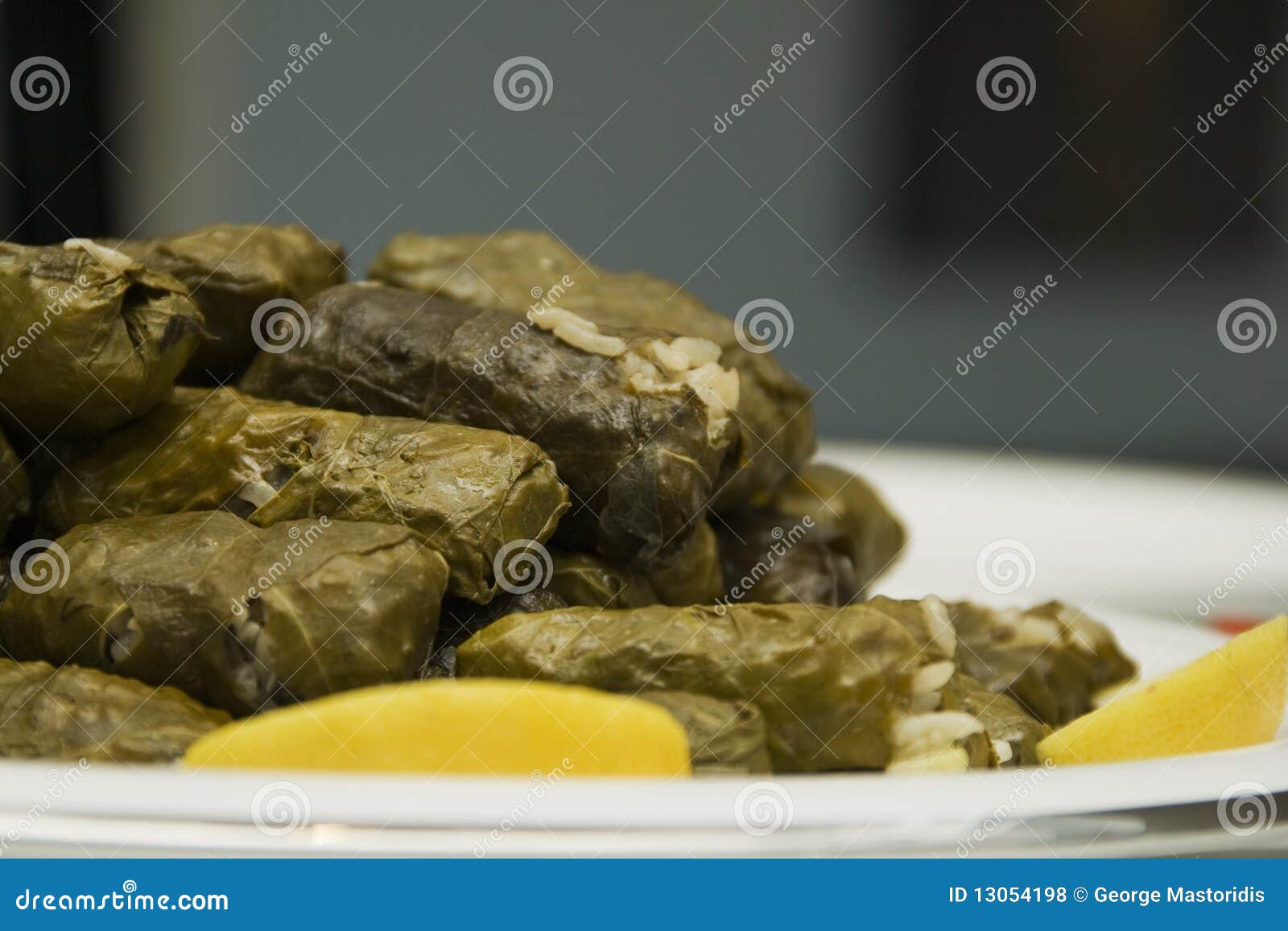 Stuffed vine leaves stock photo. Image of leaves, lemons 13054198