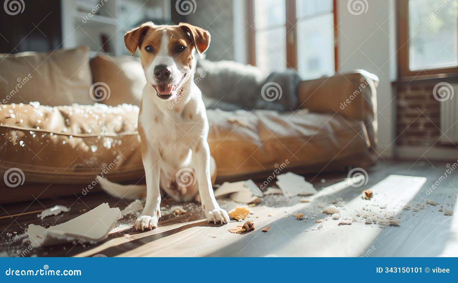alone in the house, the dog lets out a soft whimper, eyes sparkling with hope as it dreams of its ownerÃ¢â¬â¢s return