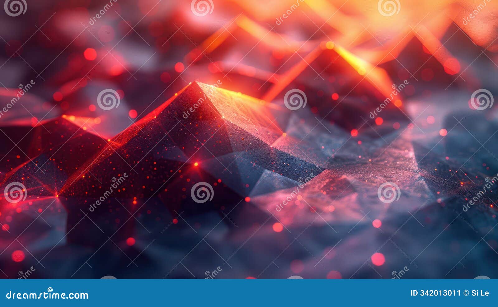 abstract geometric  in 3d render for background