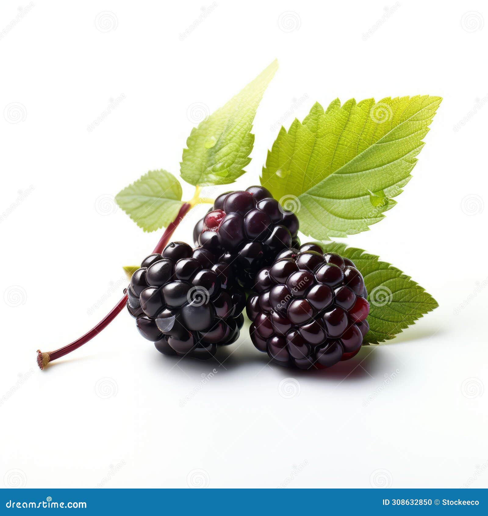 stunning blackberry rendering with white background