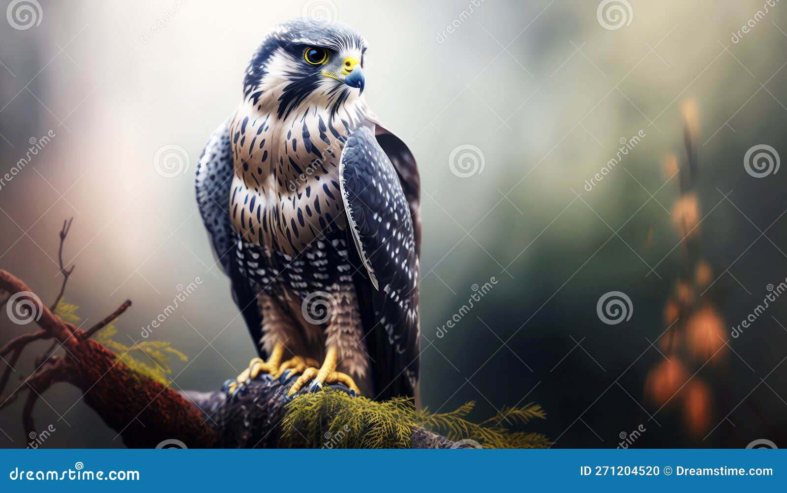 the mighty falcon: a majestic ruler of the mountains. generative ai