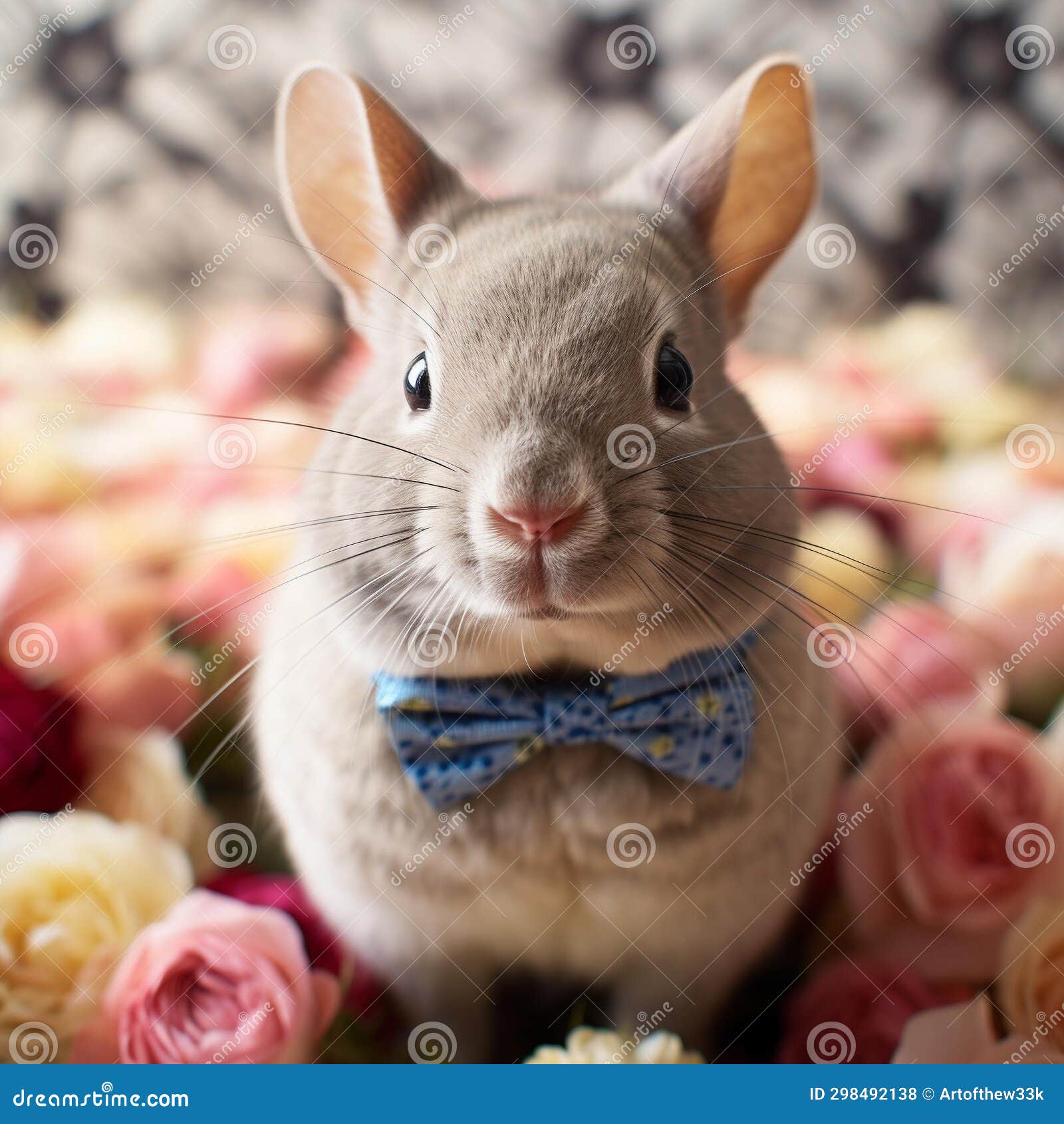 curious chinchilla: a captivating close-up of a furry friend