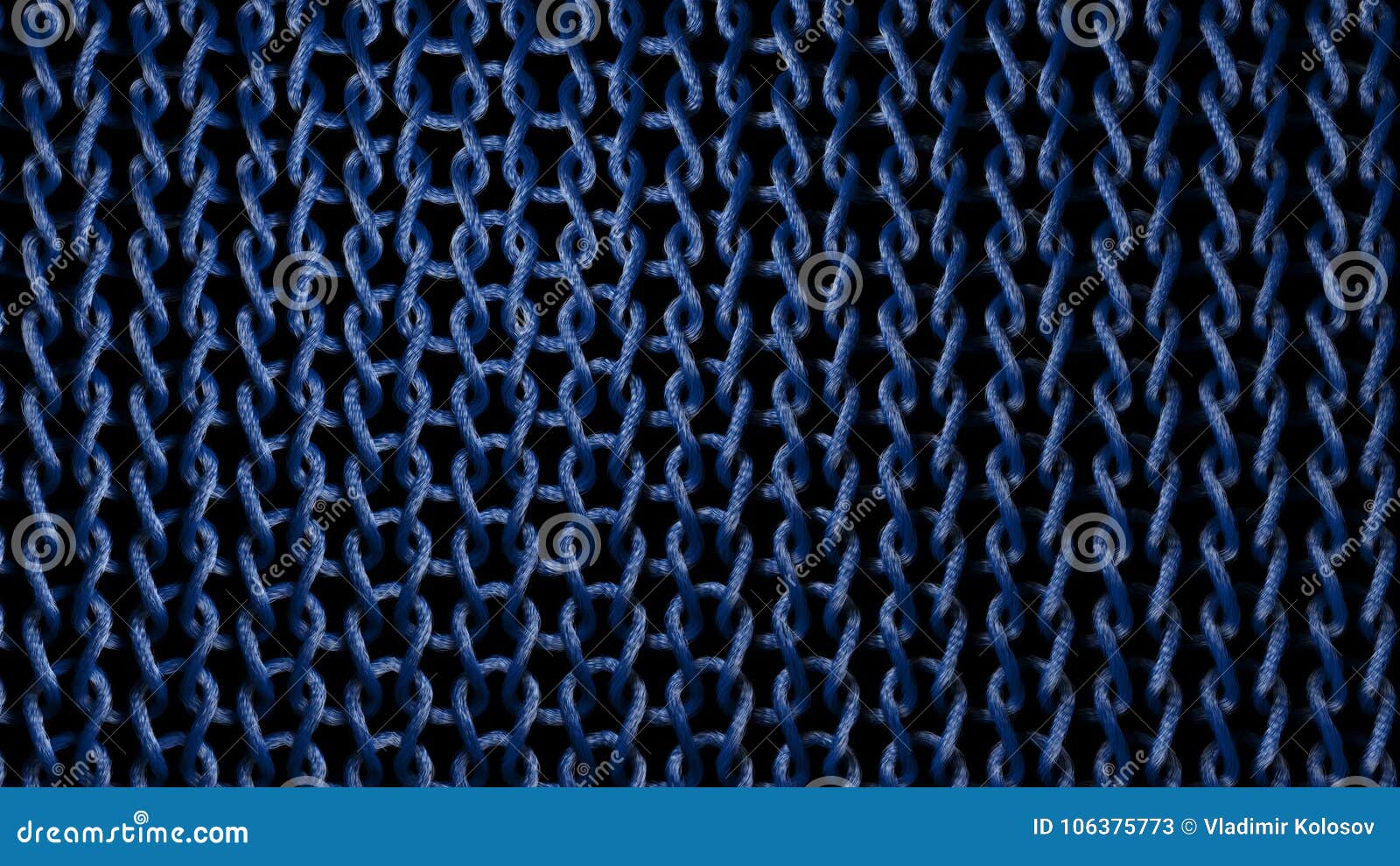 woven blue material strands