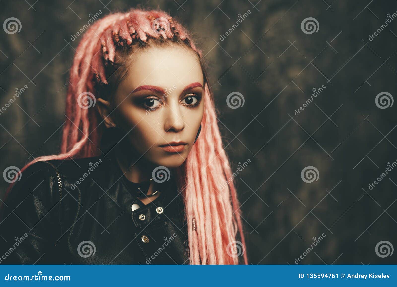 Stunning female model stock image. Image of dreadlocks - 135594761