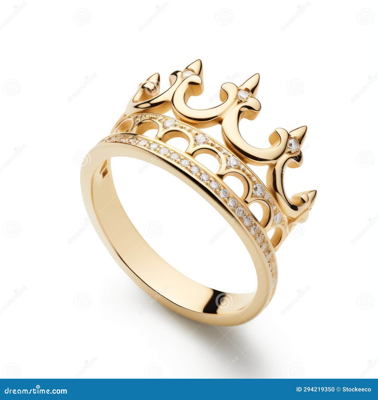 royal crown ring in gold with diamonds - alasdair mclellan style