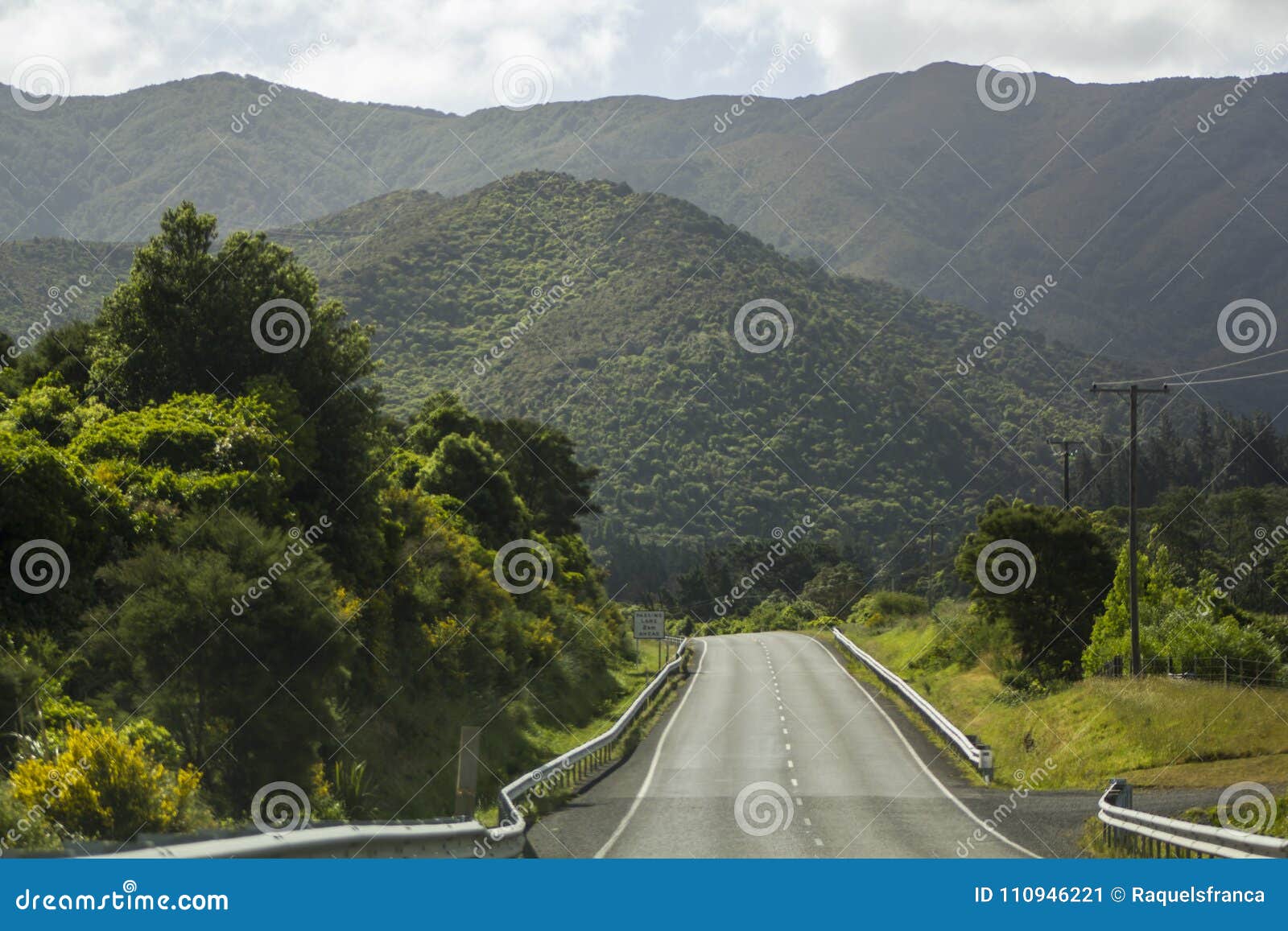 Stunning Green Mountain Road Landscape Stock Image Image of natural