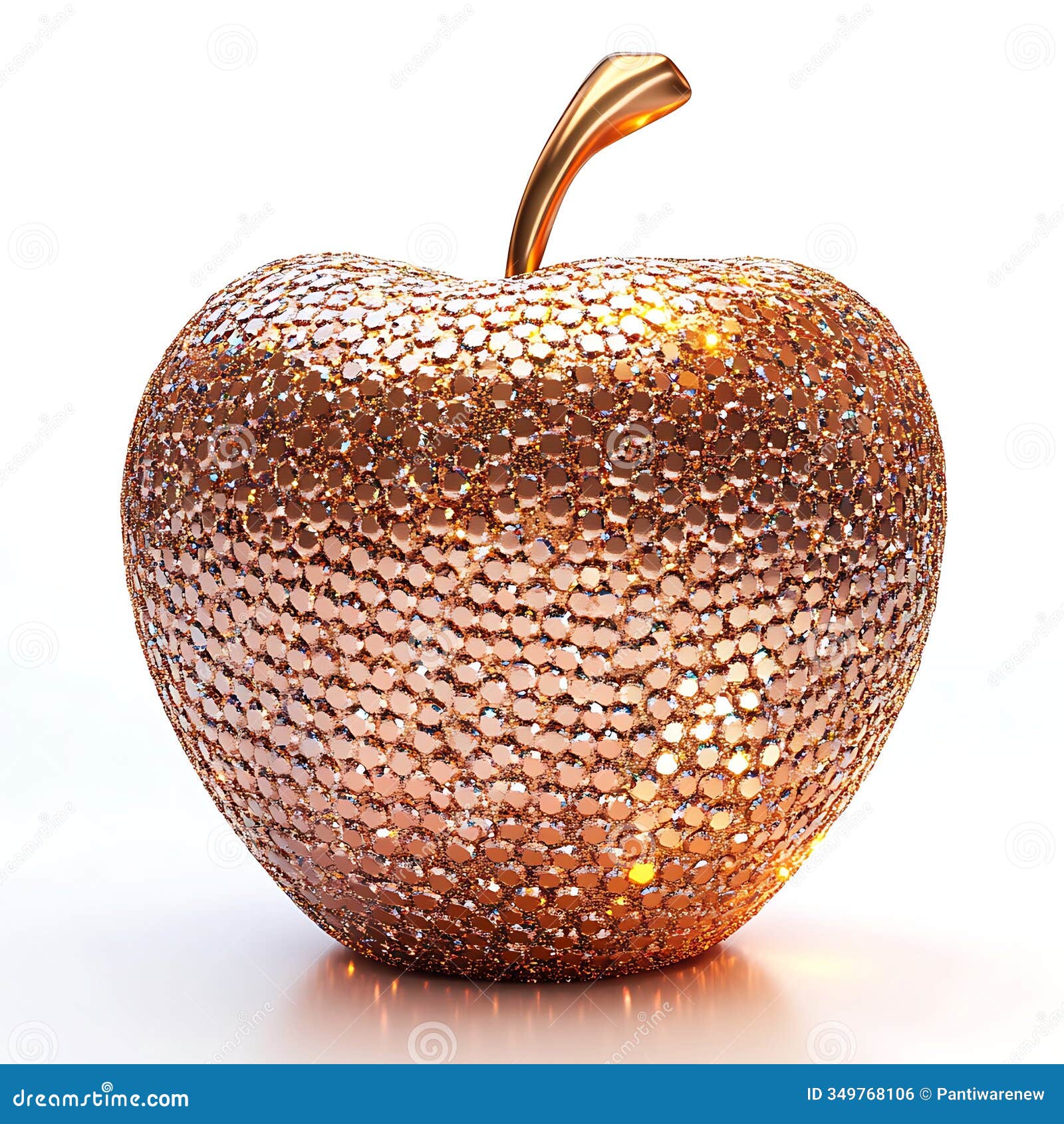 sparkling apple with glittery luxury effect