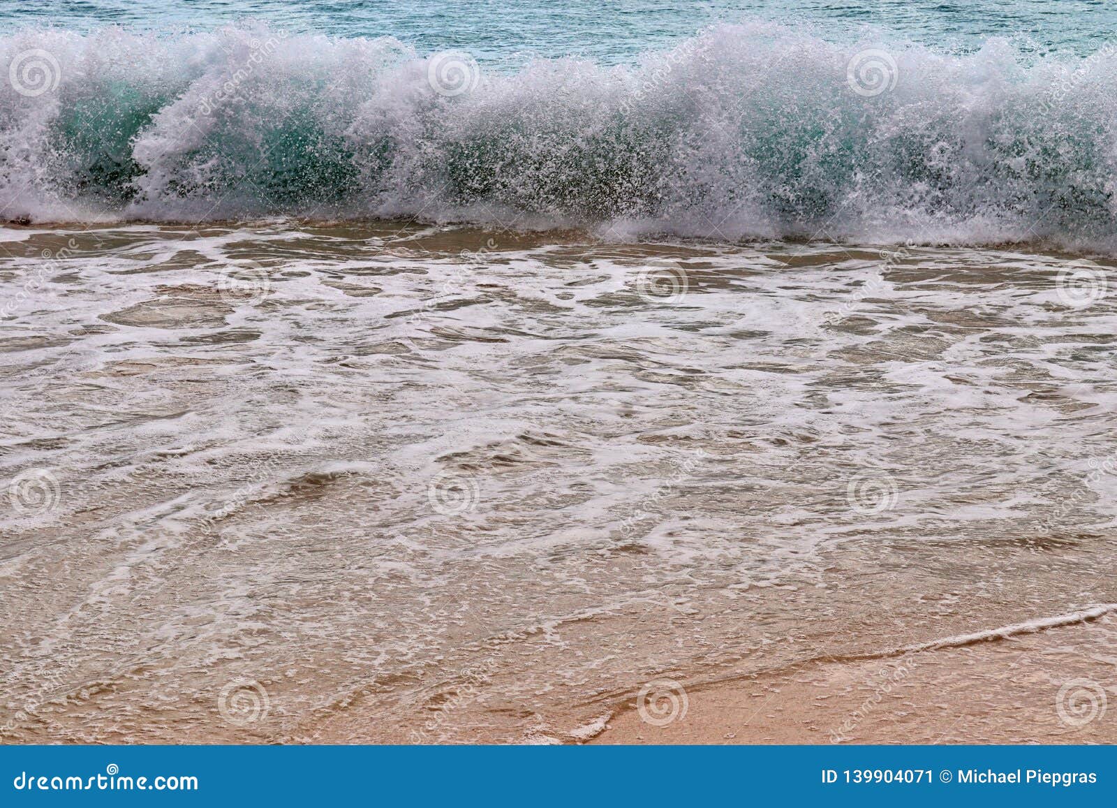 Stunning Indian Ocean Waves At The Beaches On The Paradise Island